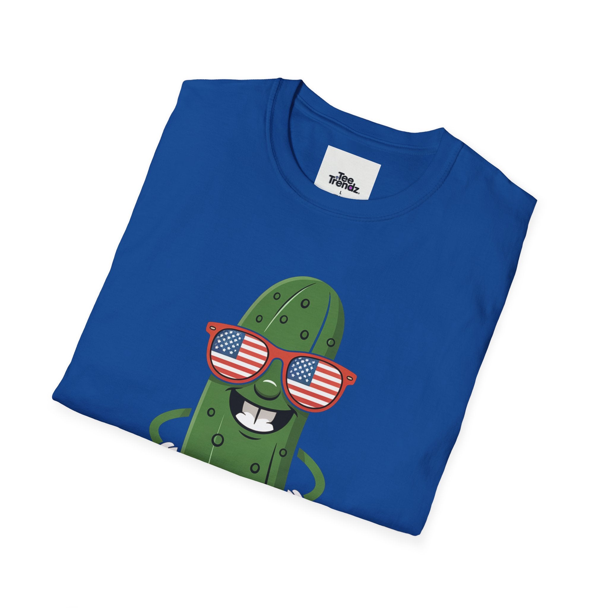 Patriotic Pickle T-Shirt — Cool Pickle with USA Sunglasses