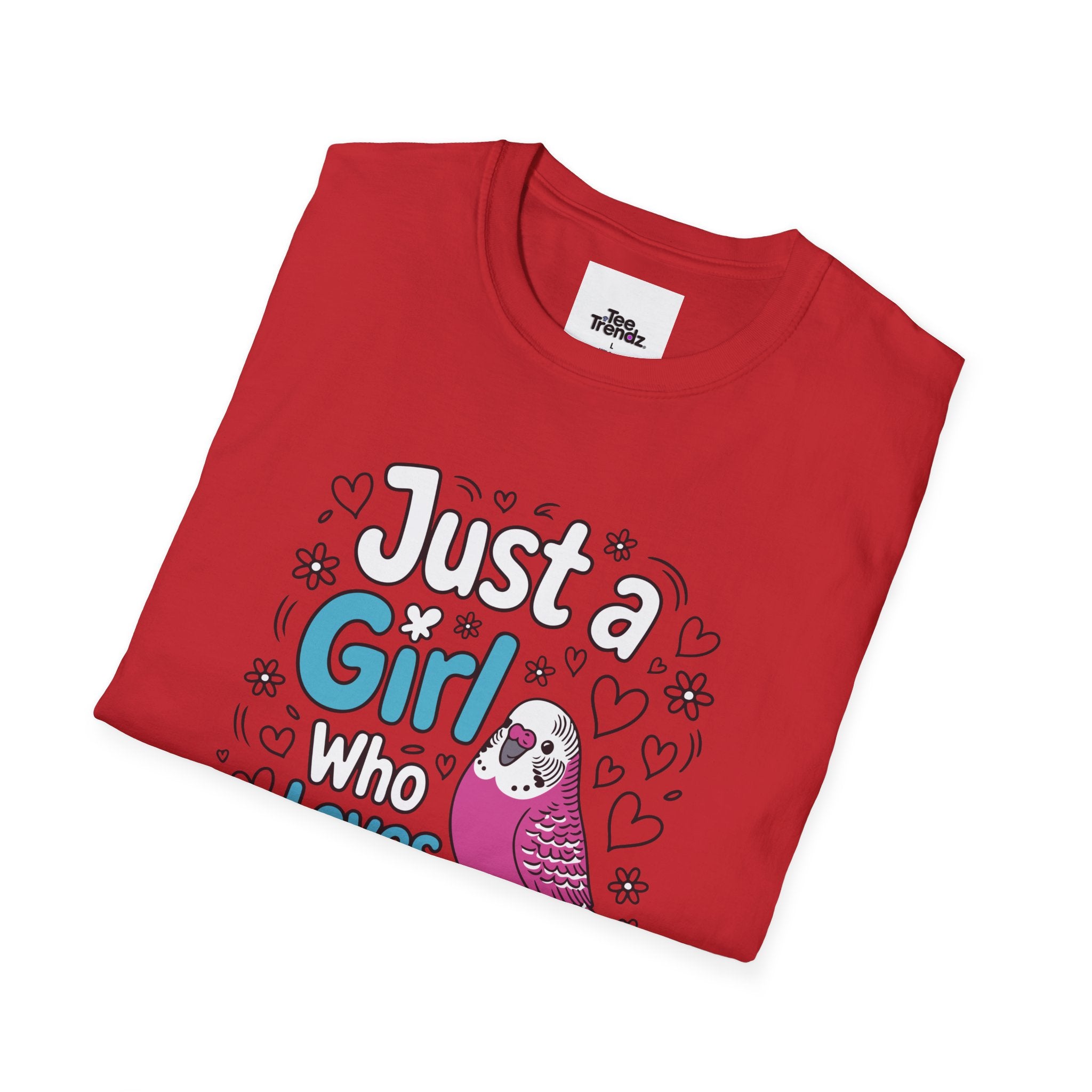 Just a Girl Who Loves Budgies T-Shirt – Cute Budgie Parakeet Tee for Bird Lovers