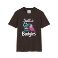 Just a Girl Who Loves Budgies T-Shirt – Cute Budgie Parakeet Tee for Bird Lovers