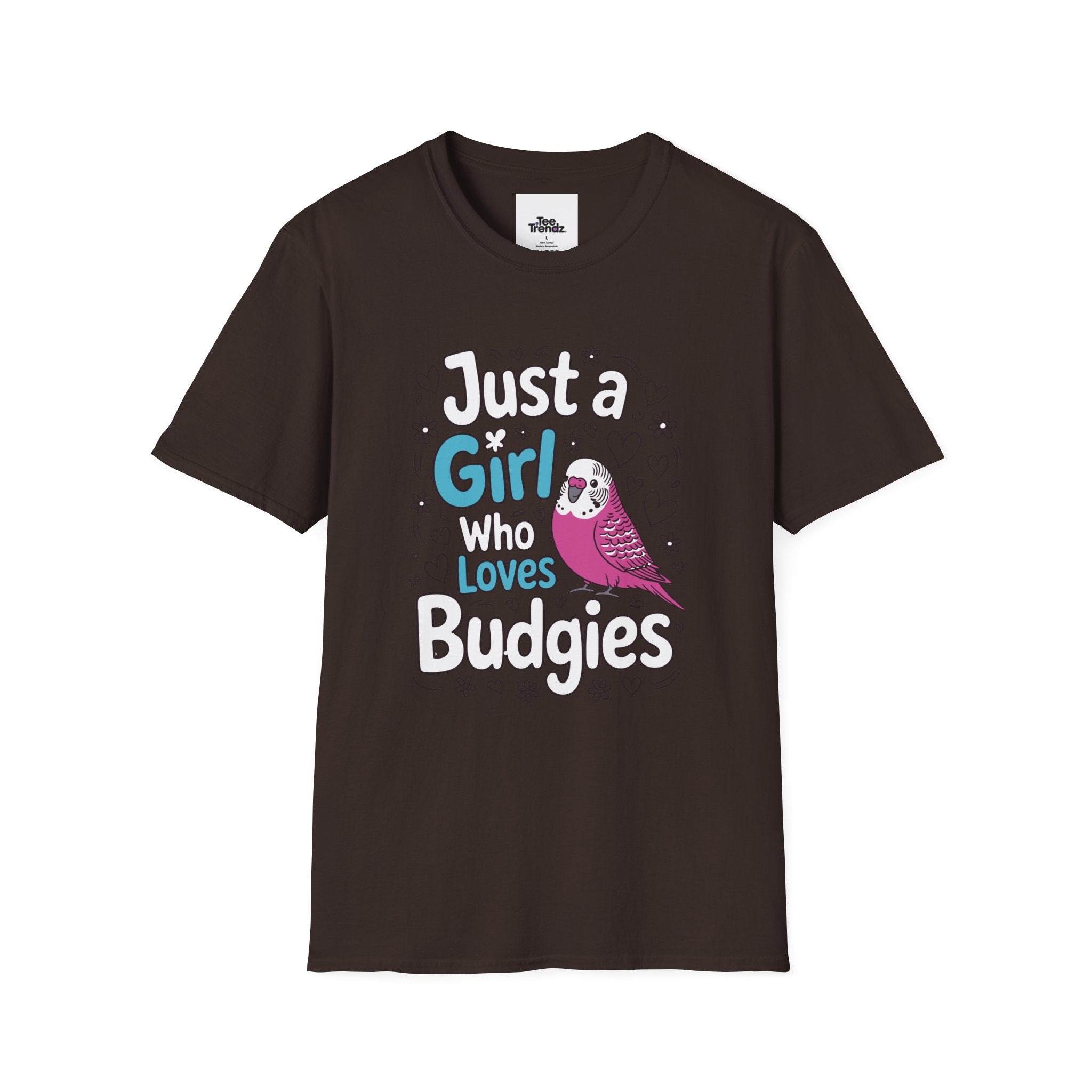 Just a Girl Who Loves Budgies T-Shirt – Cute Budgie Parakeet Tee for Bird Lovers