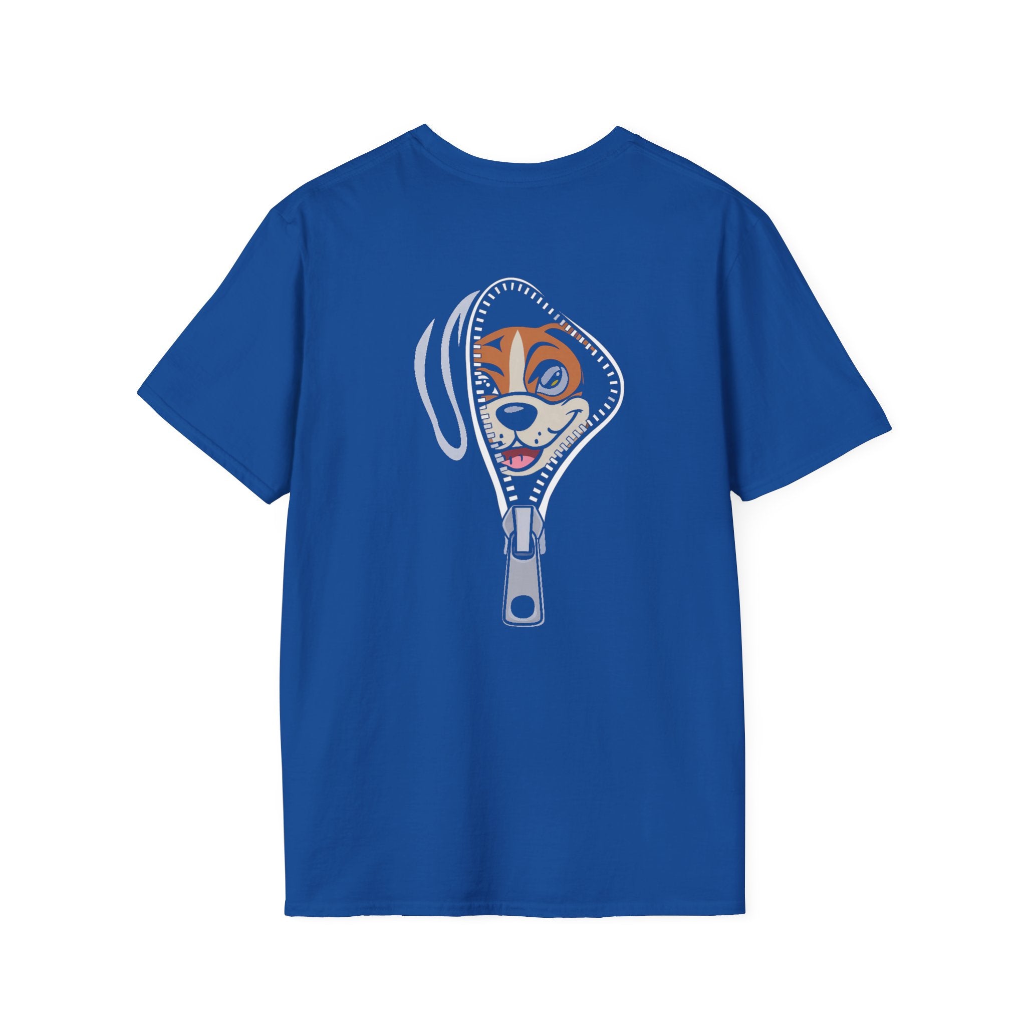 Zipper Reveal Dog Graphic T-Shirt