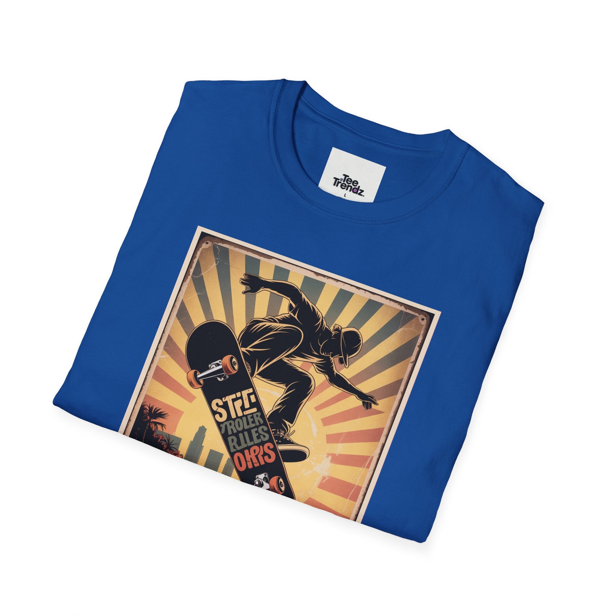 Los Angeles Skateboard Vintage Poster T-Shirt