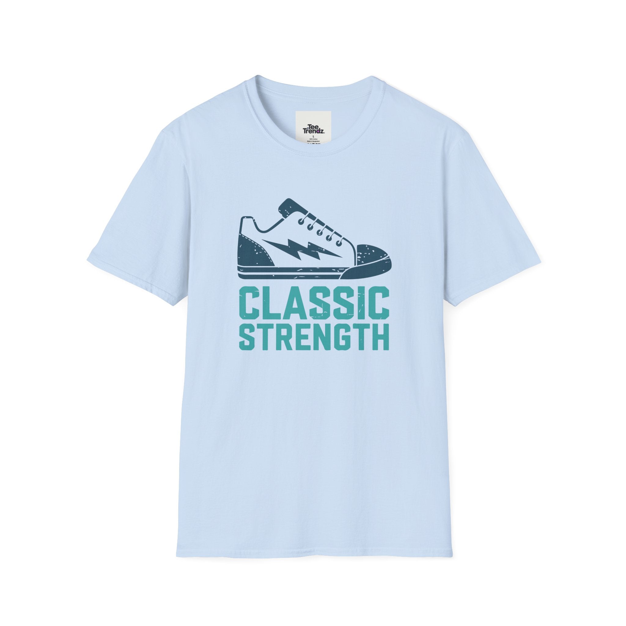 Classic Strength Sneaker T-Shirt — Retro Athletic Tee with 'Classic Strength' Design
