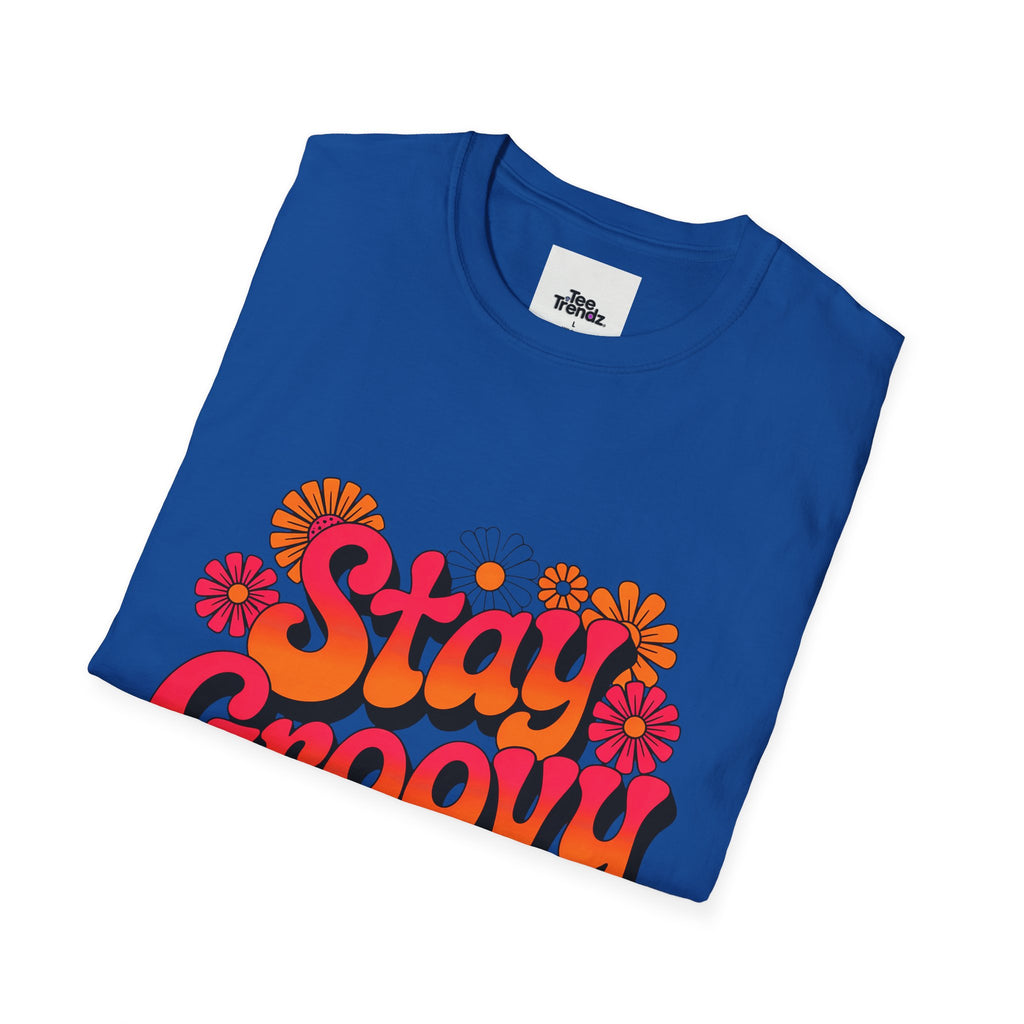 Stay Groovy T-Shirt — Retro 70s Floral Graphic Tee