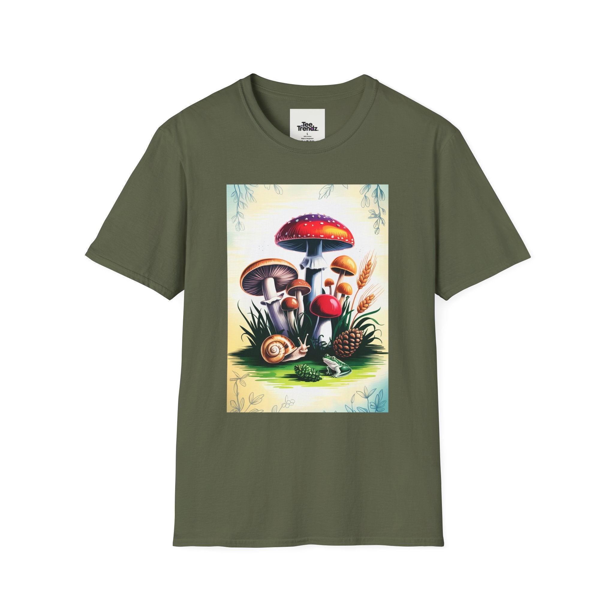 Mushroom Garden T-Shirt — Vintage Botanical Fungi Illustration