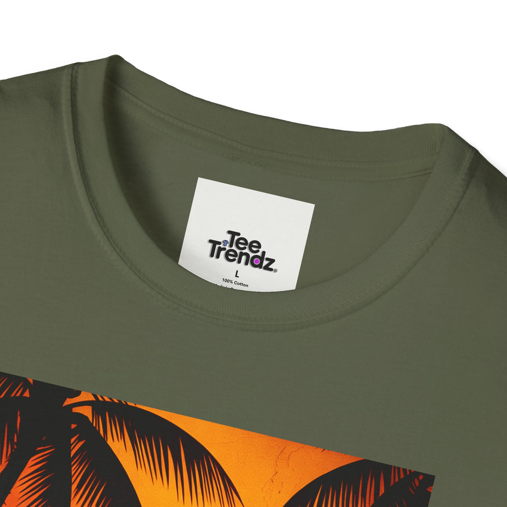 Summer Vibes Surf T-Shirt — Retro Sunset Palm Beach Tee