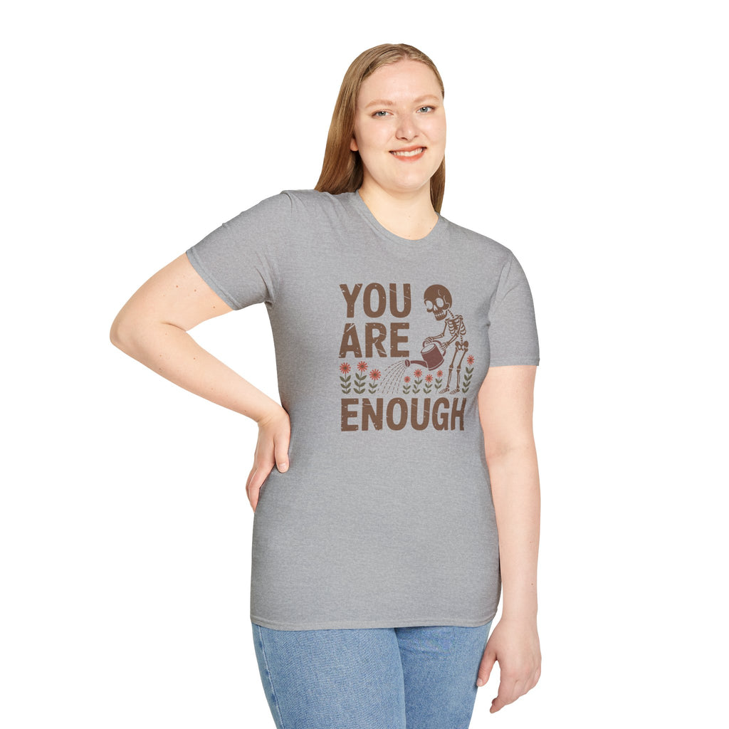 You Are Enough T-Shirt — Encouraging Floral Graphic Tee