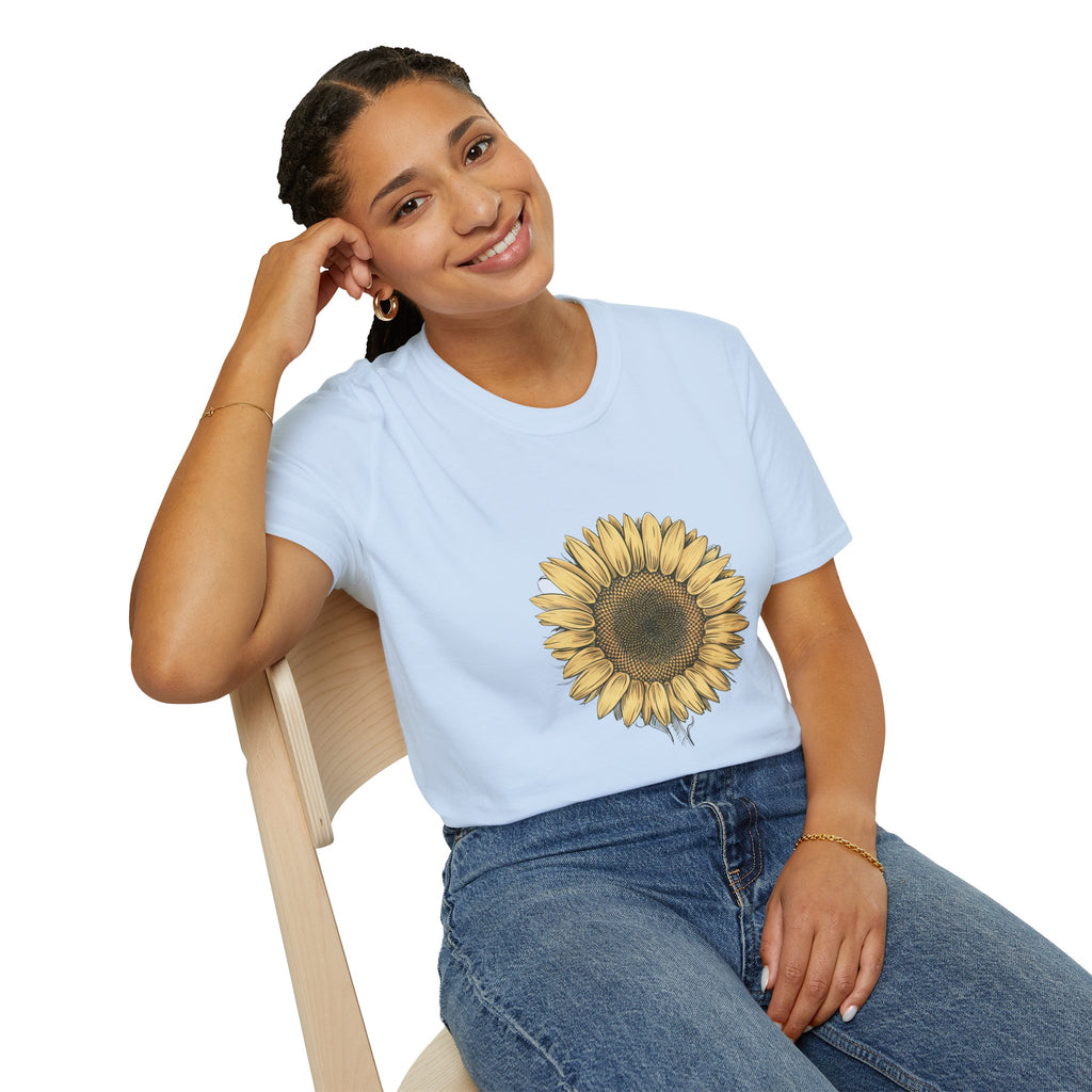 Sunflower Graphic T‑Shirt — Vintage Botanical Floral Tee