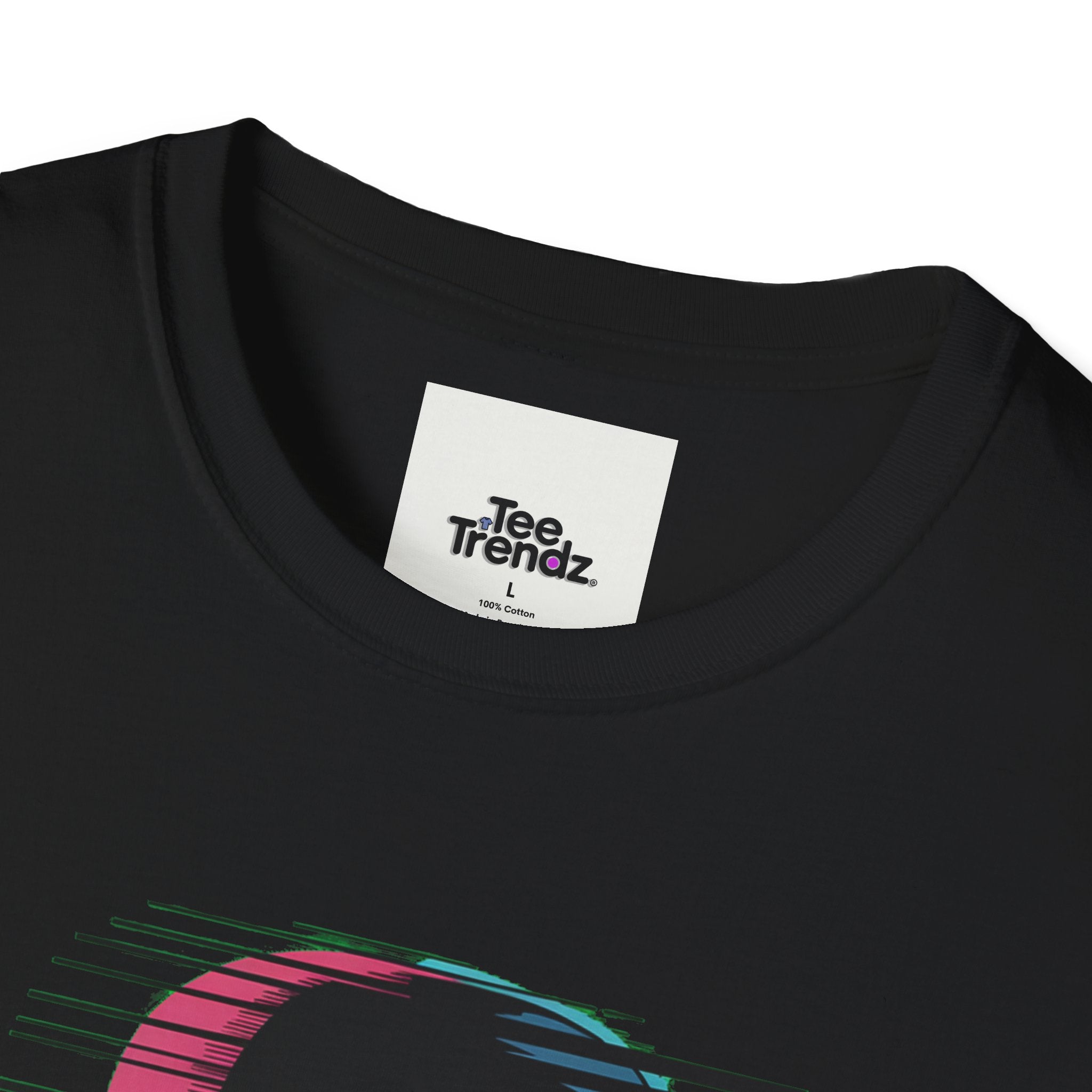Glitch Kid Graphic T-Shirt — Retro Neon Horror Cute Tee