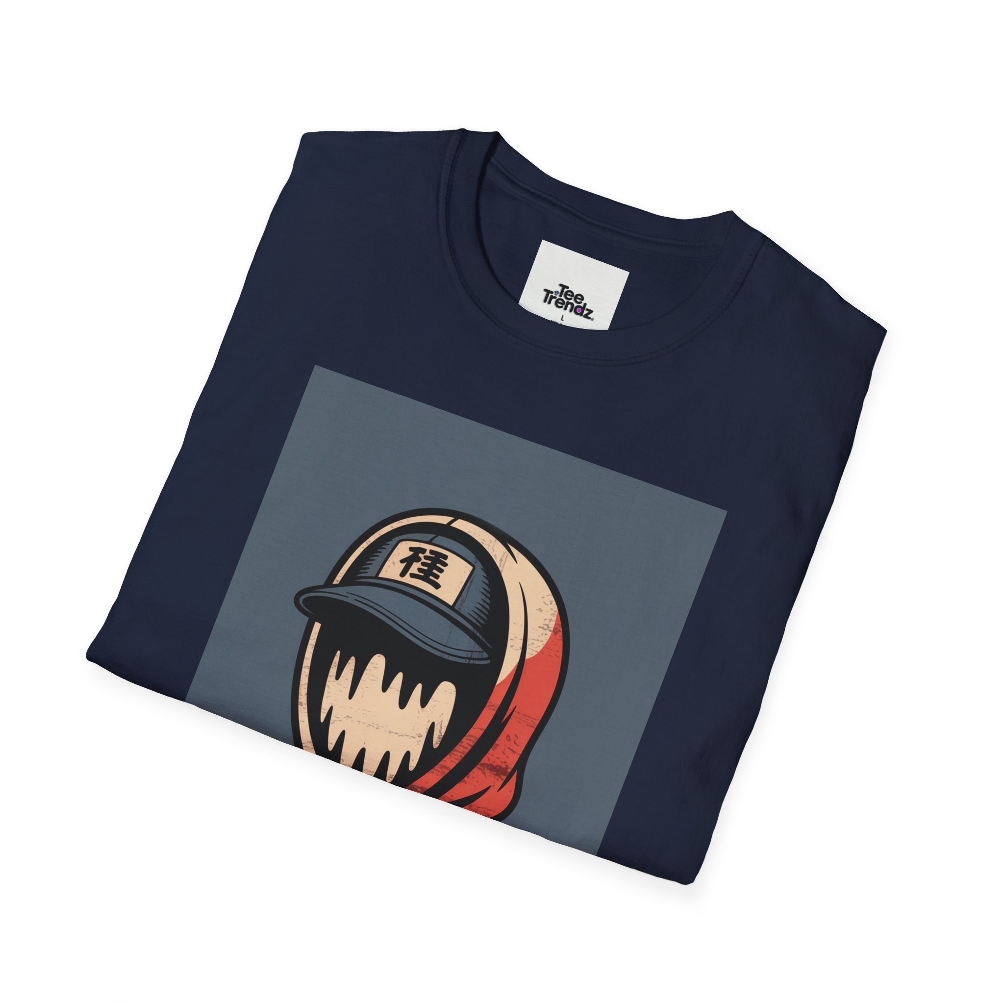 Hooded Mask Graphic T-Shirt — Streetwear Skater Hoodie Illustration