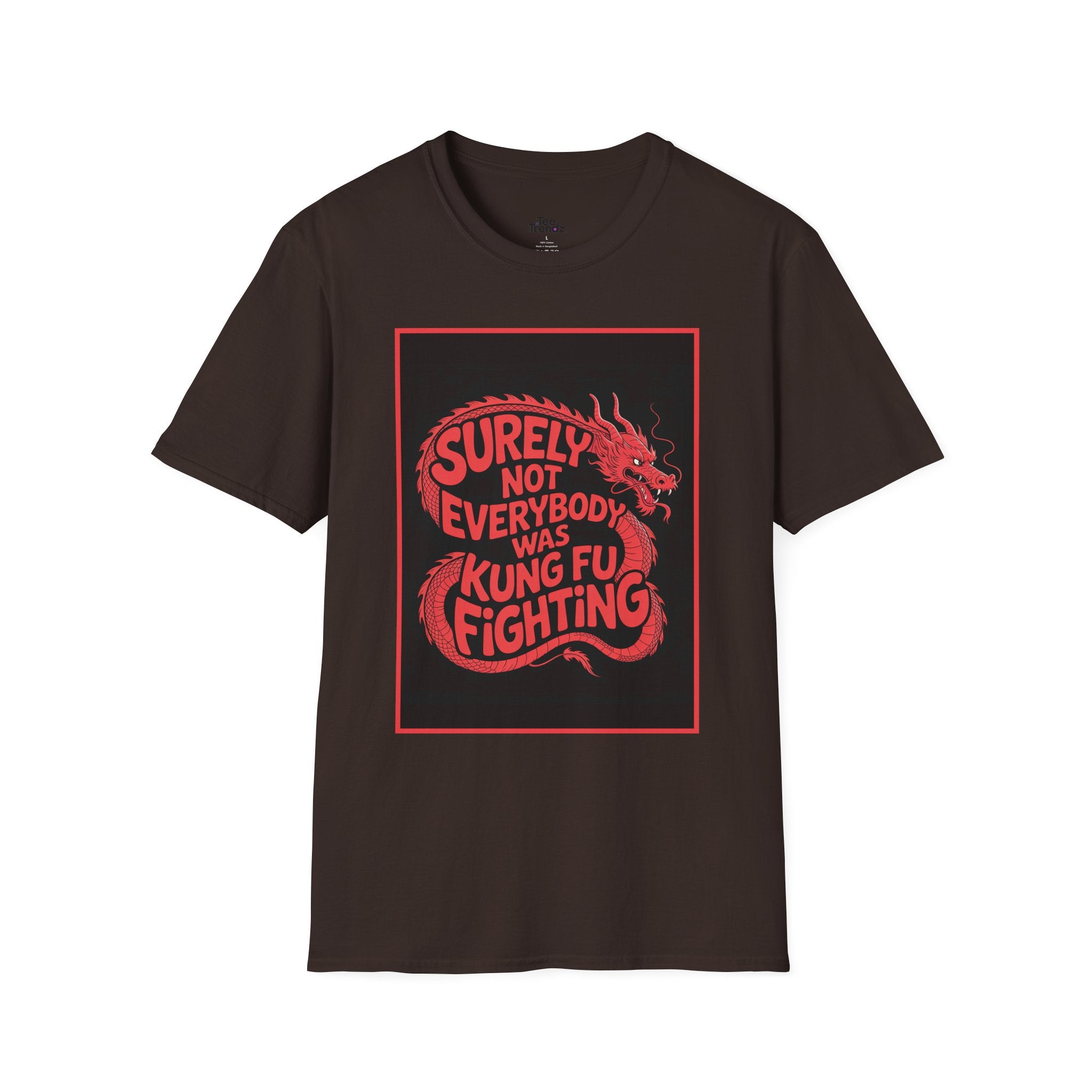 Kung Fu Dragon T‑Shirt — “Surely Not Everybody Was Kung Fu Fighting” Retro Martial Arts Tee