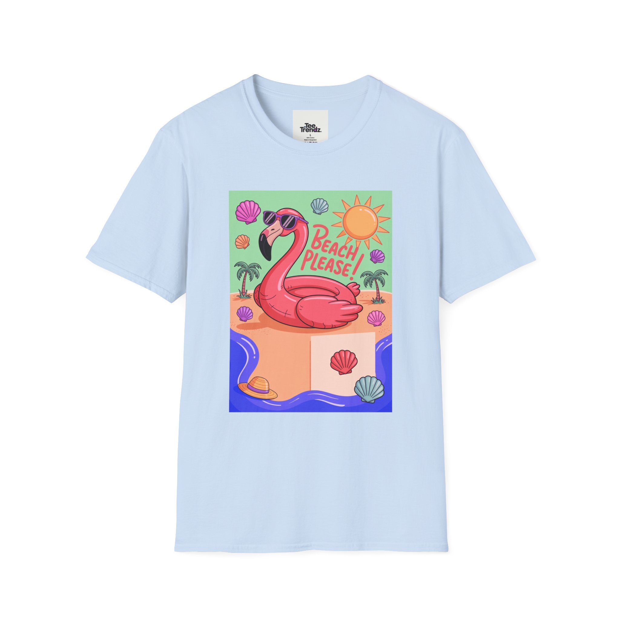 Beach Please Flamingo T-Shirt