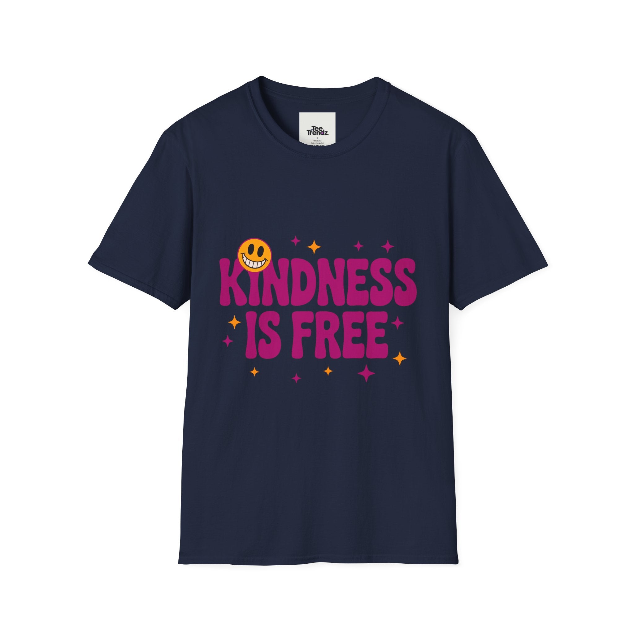 Kindness Is Free T-Shirt — Positive Message Smile Tee
