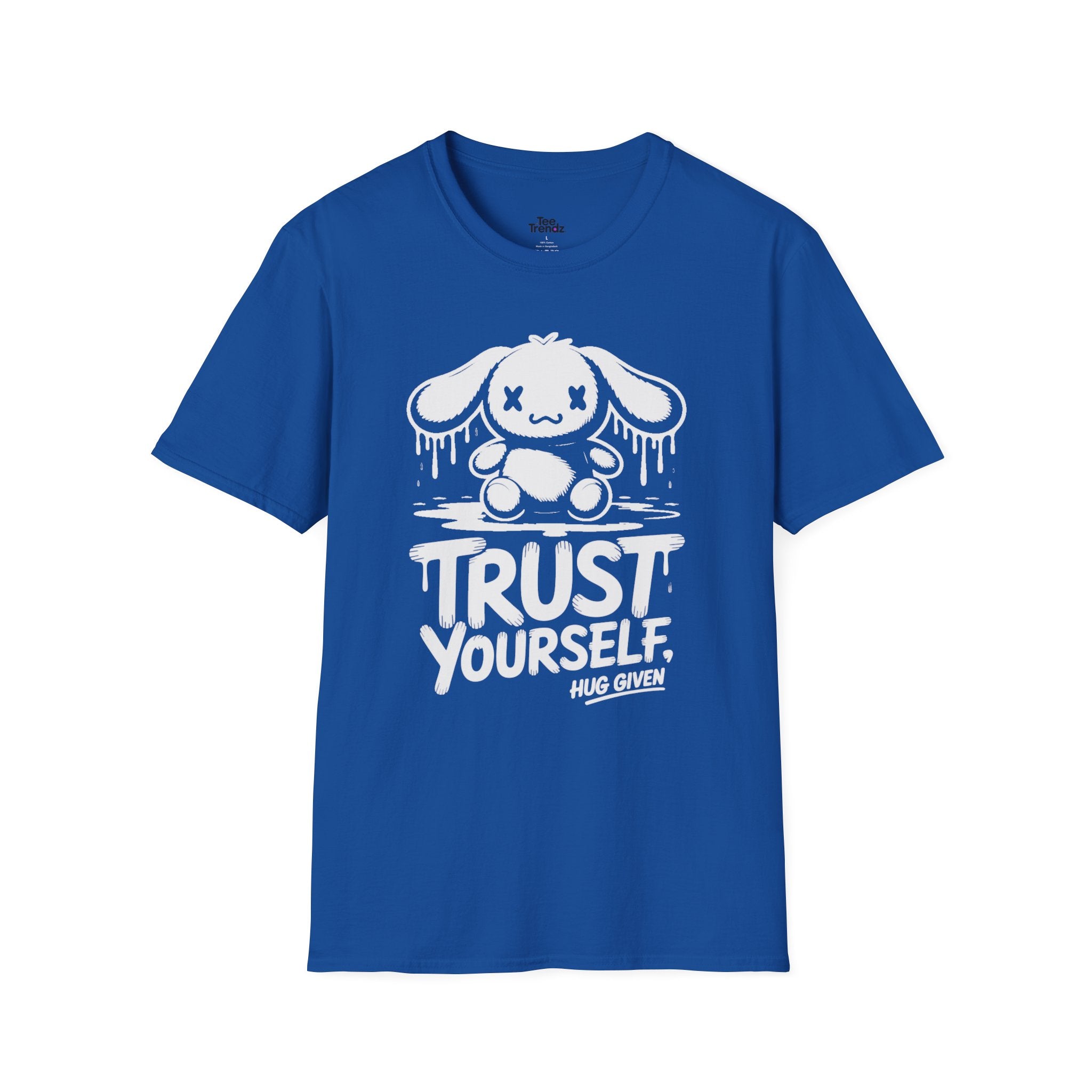 Trust Yourself Cute Bunny Graphic Tee — "Trust Yourself" Motivational T-Shirt