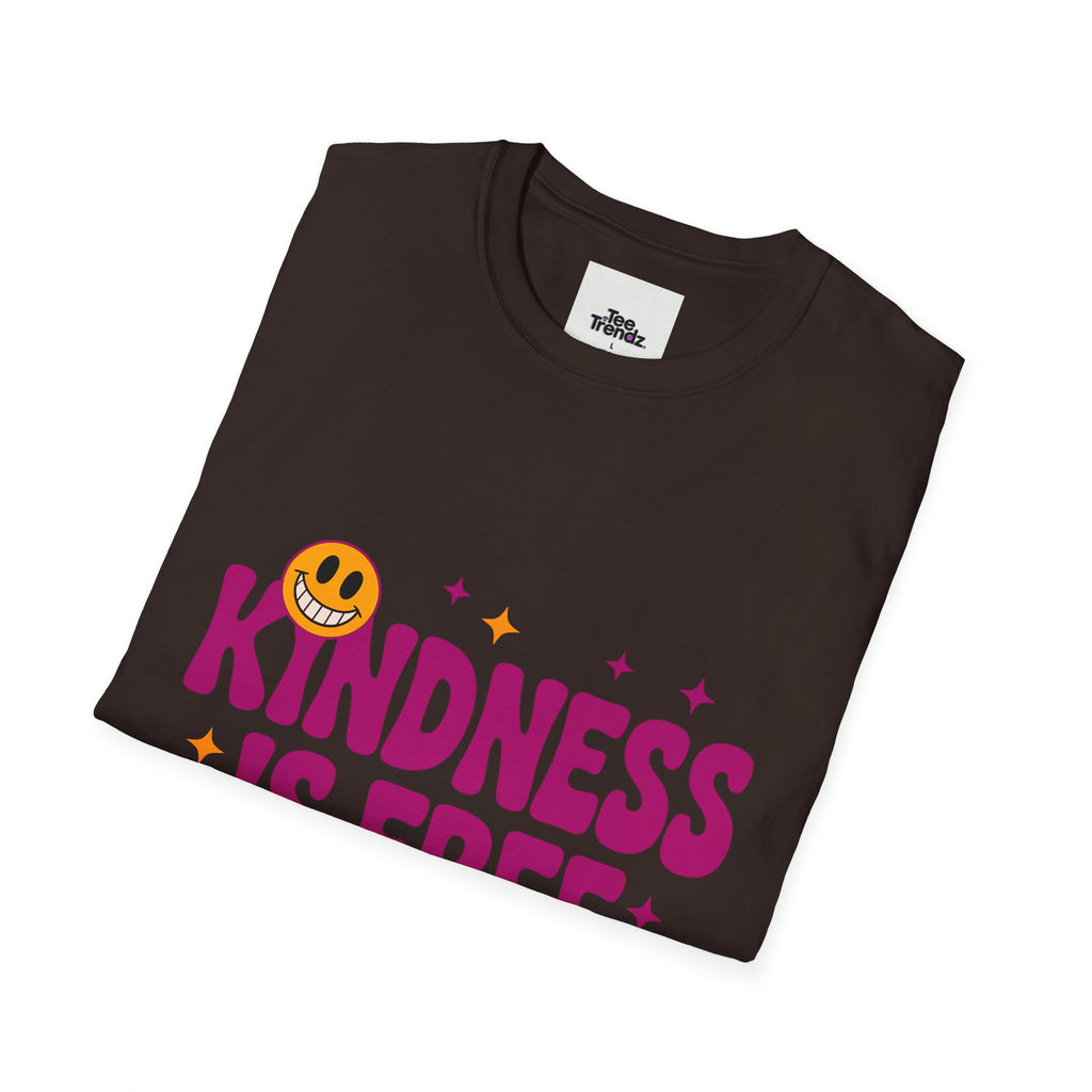 Kindness Is Free T-Shirt — Positive Message Smile Tee
