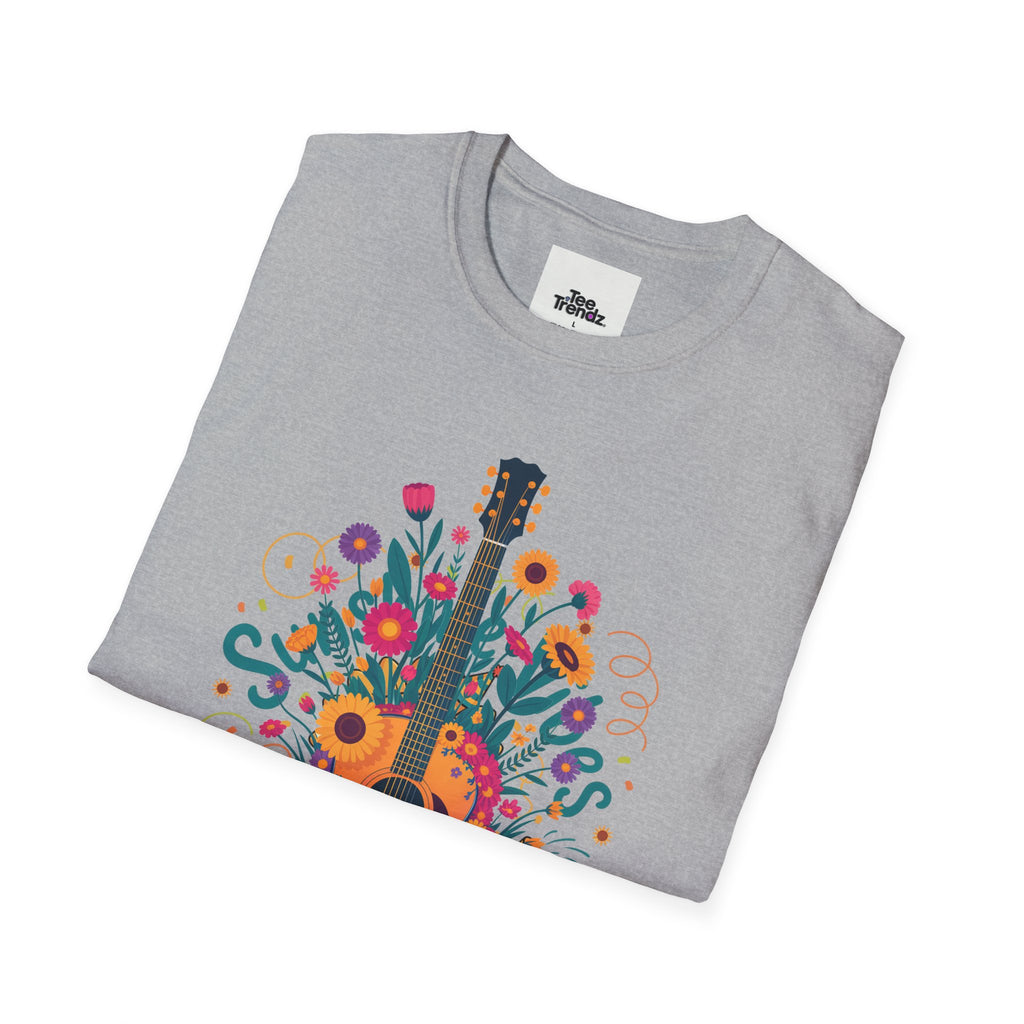 Nashville Vibes Guitar T-Shirt – Floral Music Festival Tee