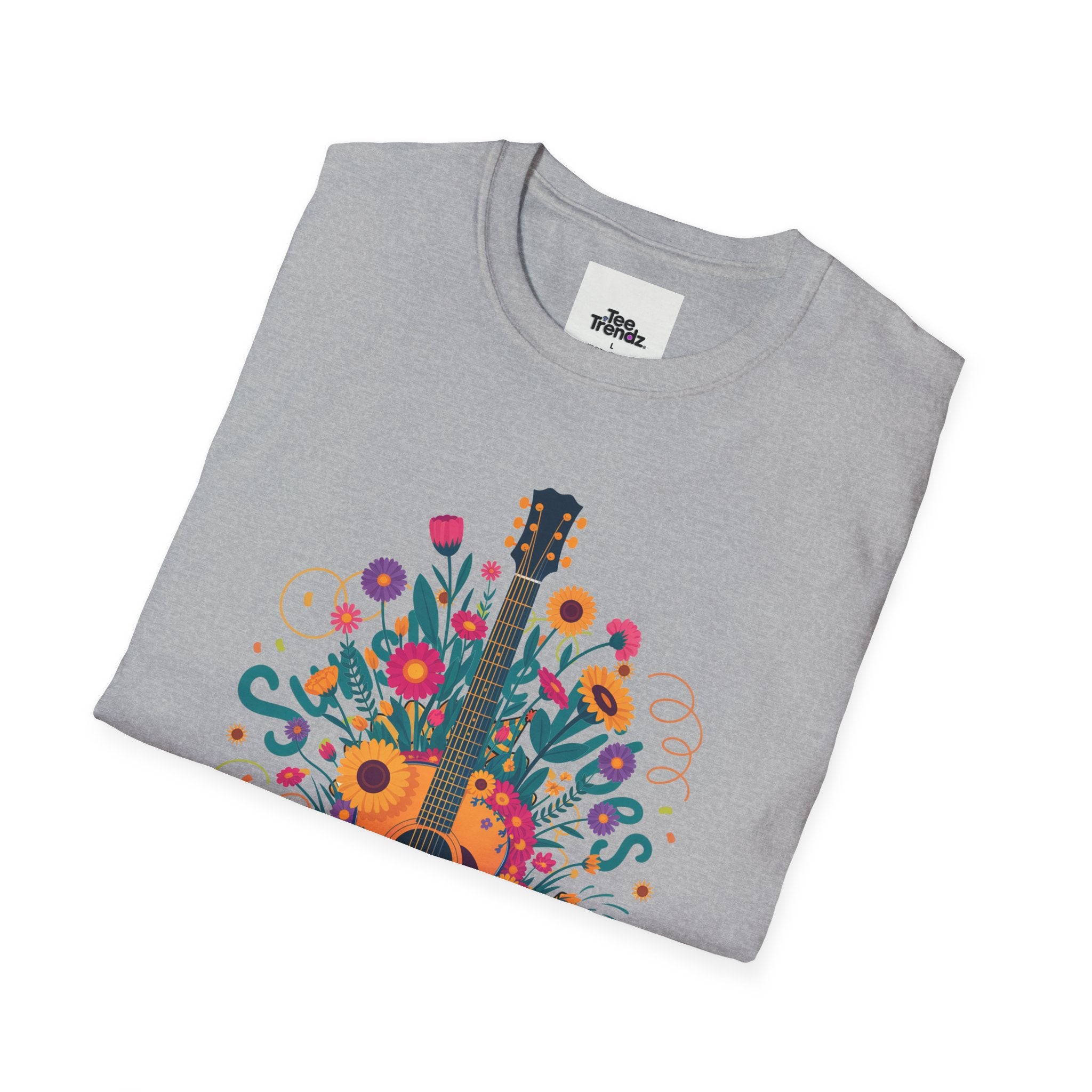 Nashville Vibes Guitar T-Shirt – Floral Music Festival Tee