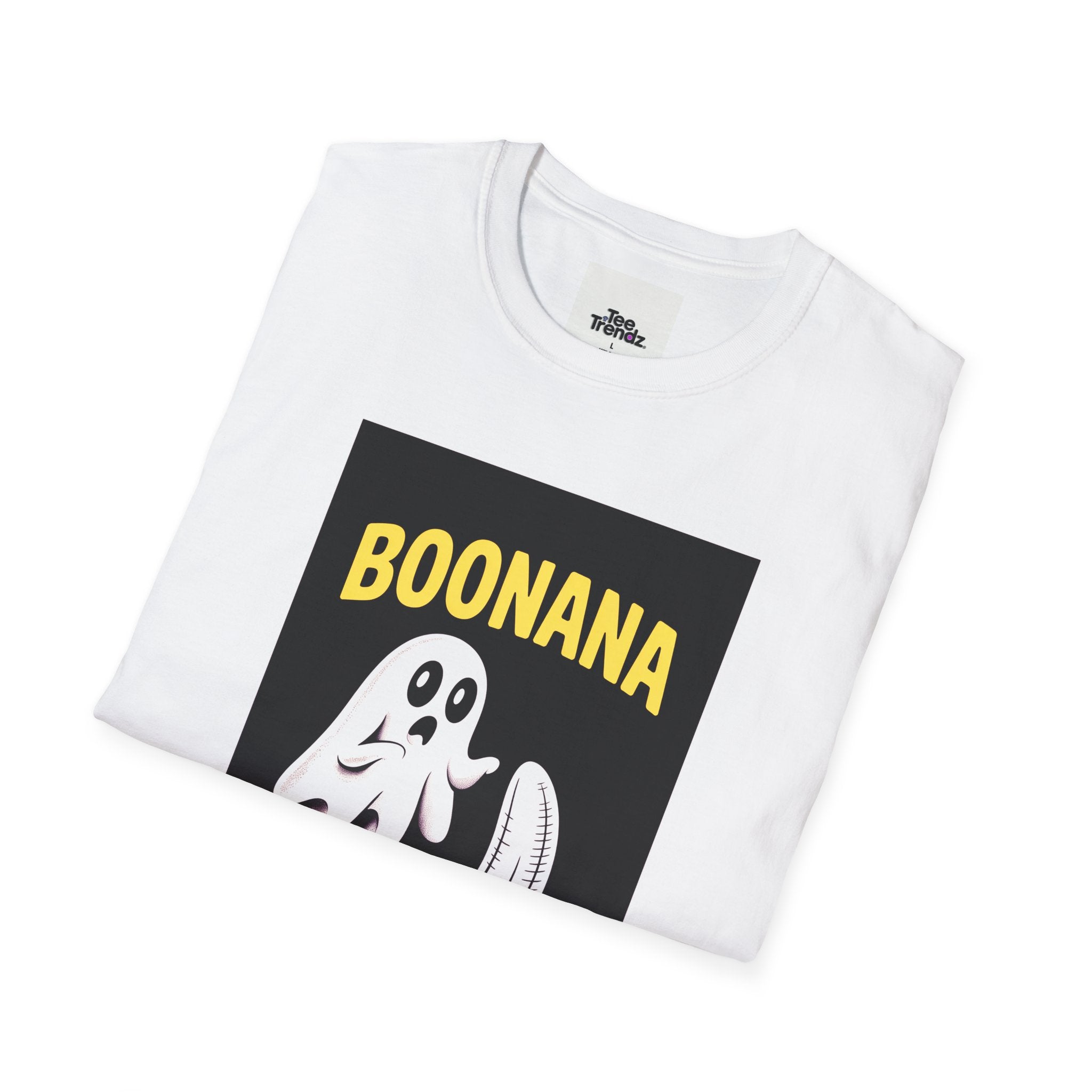 Boonana Ghost Banana Graphic T-Shirt — Funny Halloween Fruit Tee