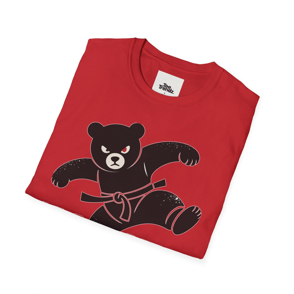 Karate Bear T‑Shirt — Martial Arts Bear with ‘KARATE’ and Japanese Text