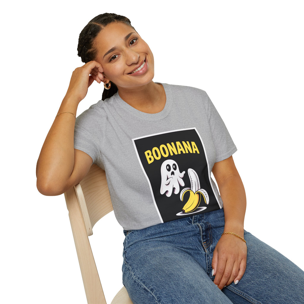 Boonana Ghost Banana Graphic T-Shirt — Funny Halloween Fruit Tee