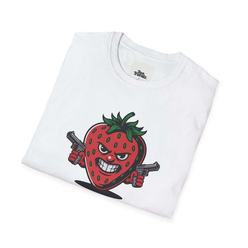 Stroberry Tee – Funny Cartoon Strawberry Graphic T-Shirt (“This Is A Stroberry”)