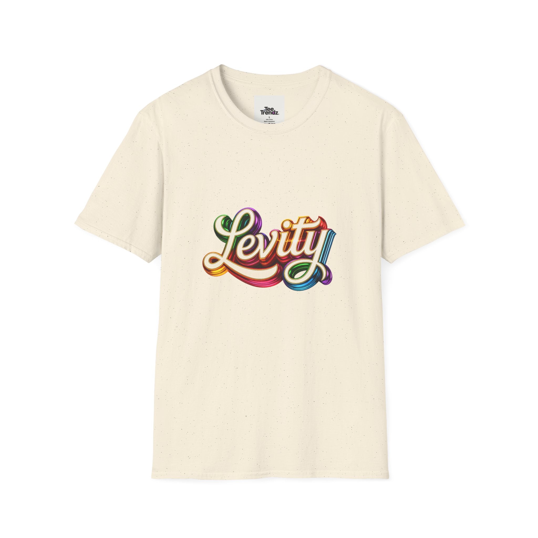Levity Retro Script T-Shirt — Colorful Vintage Rainbow Graphic