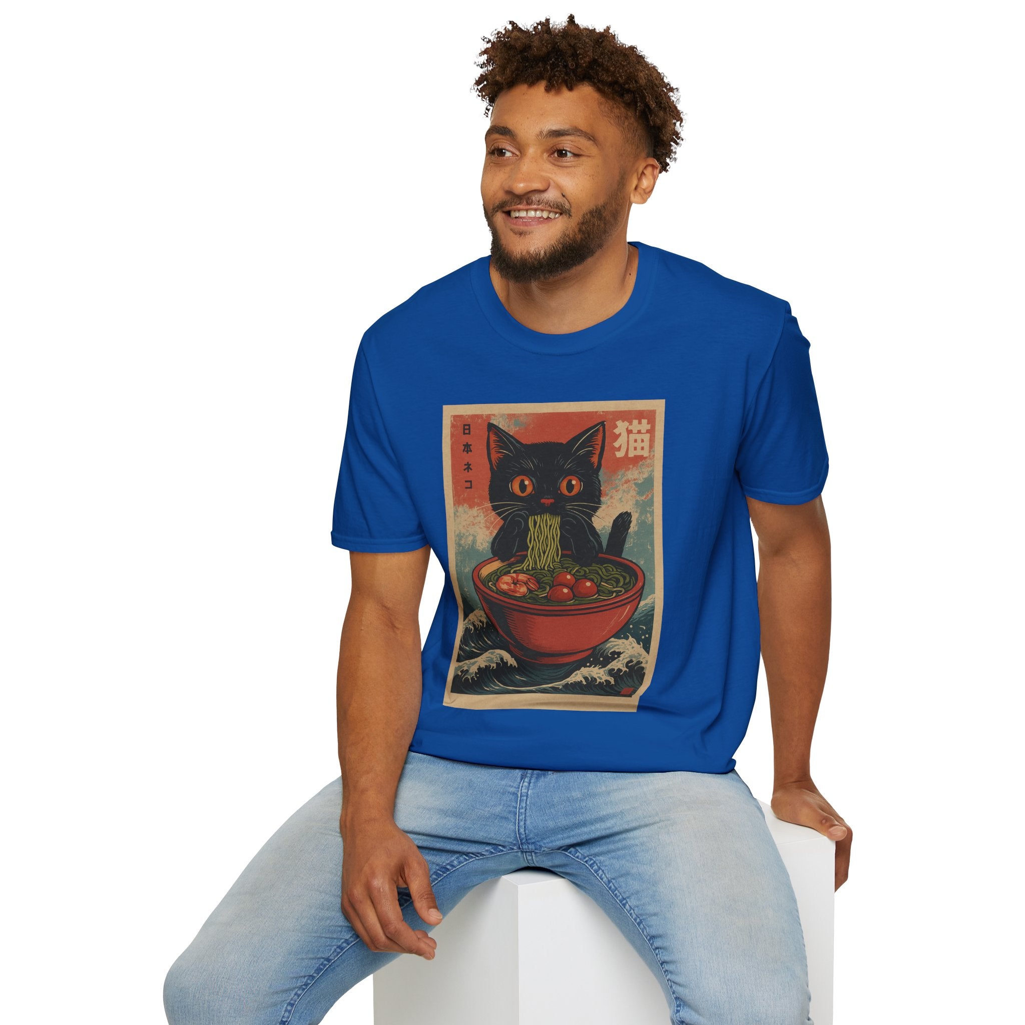Cat Ramen T-Shirt — Vintage Japanese Neko Bowl Graphic Tee