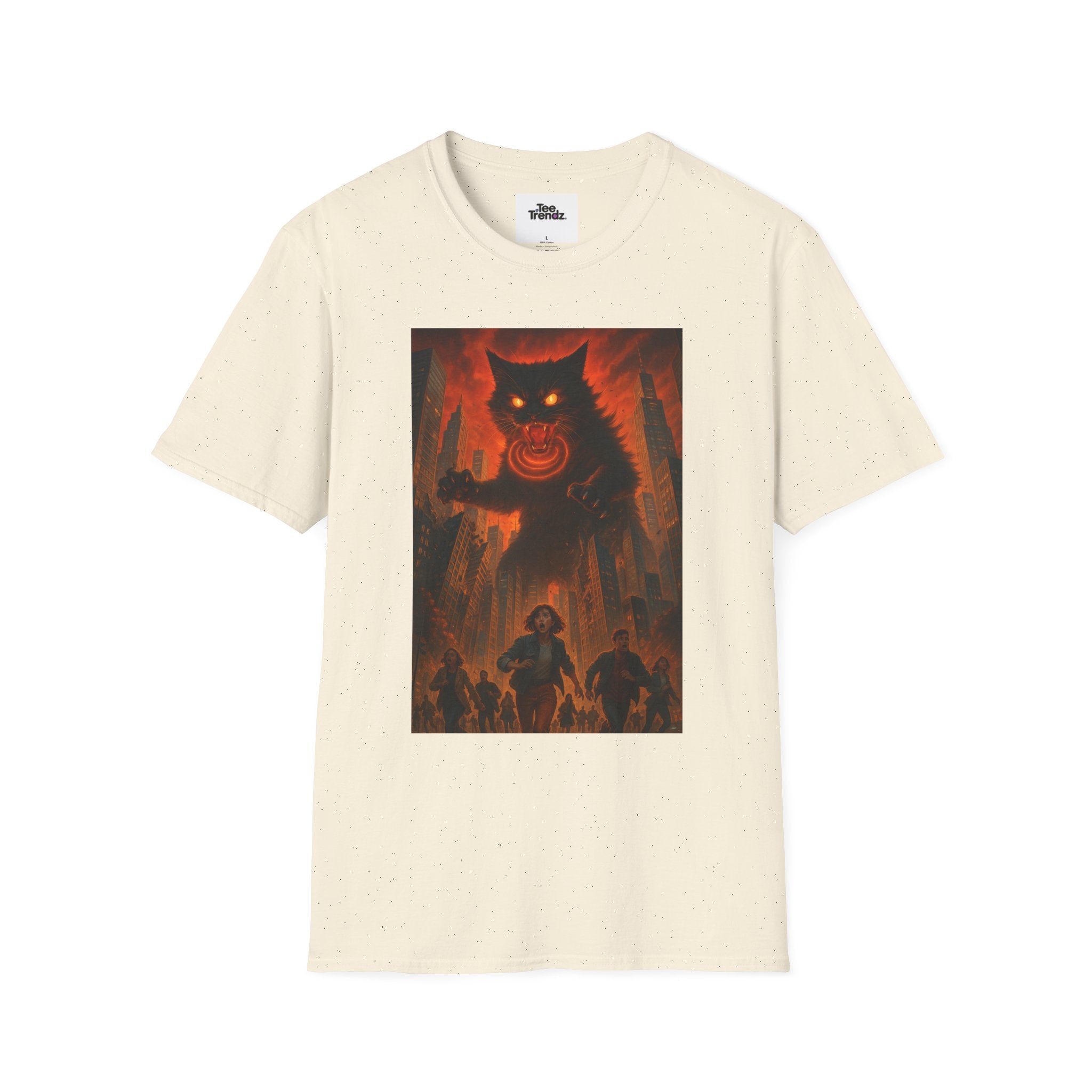 Demon Night T-Shirt — Fiery Monster Illustration Tee