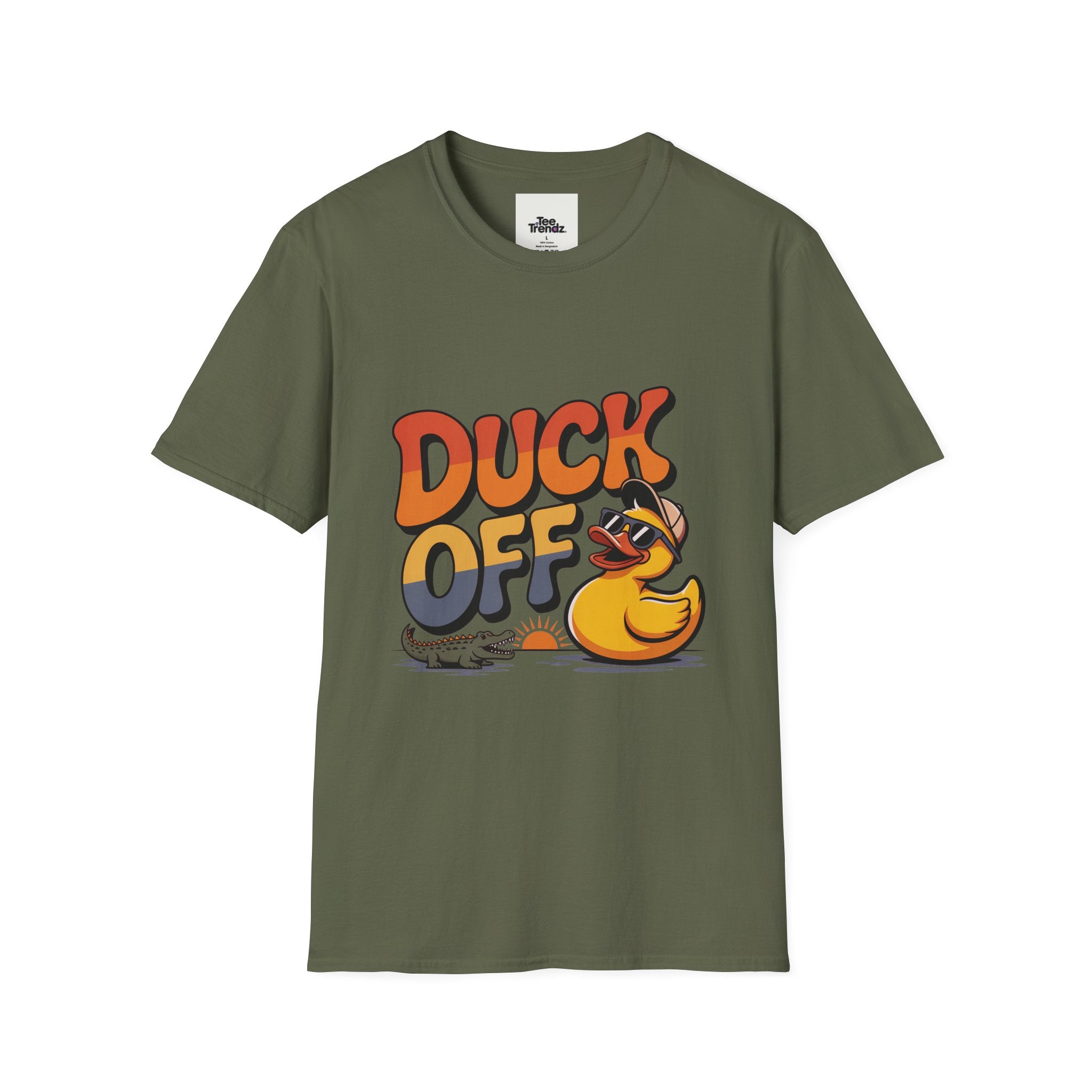 Duck Off Graphic T-Shirt — Funny Rubber Duck Cartoon Tee