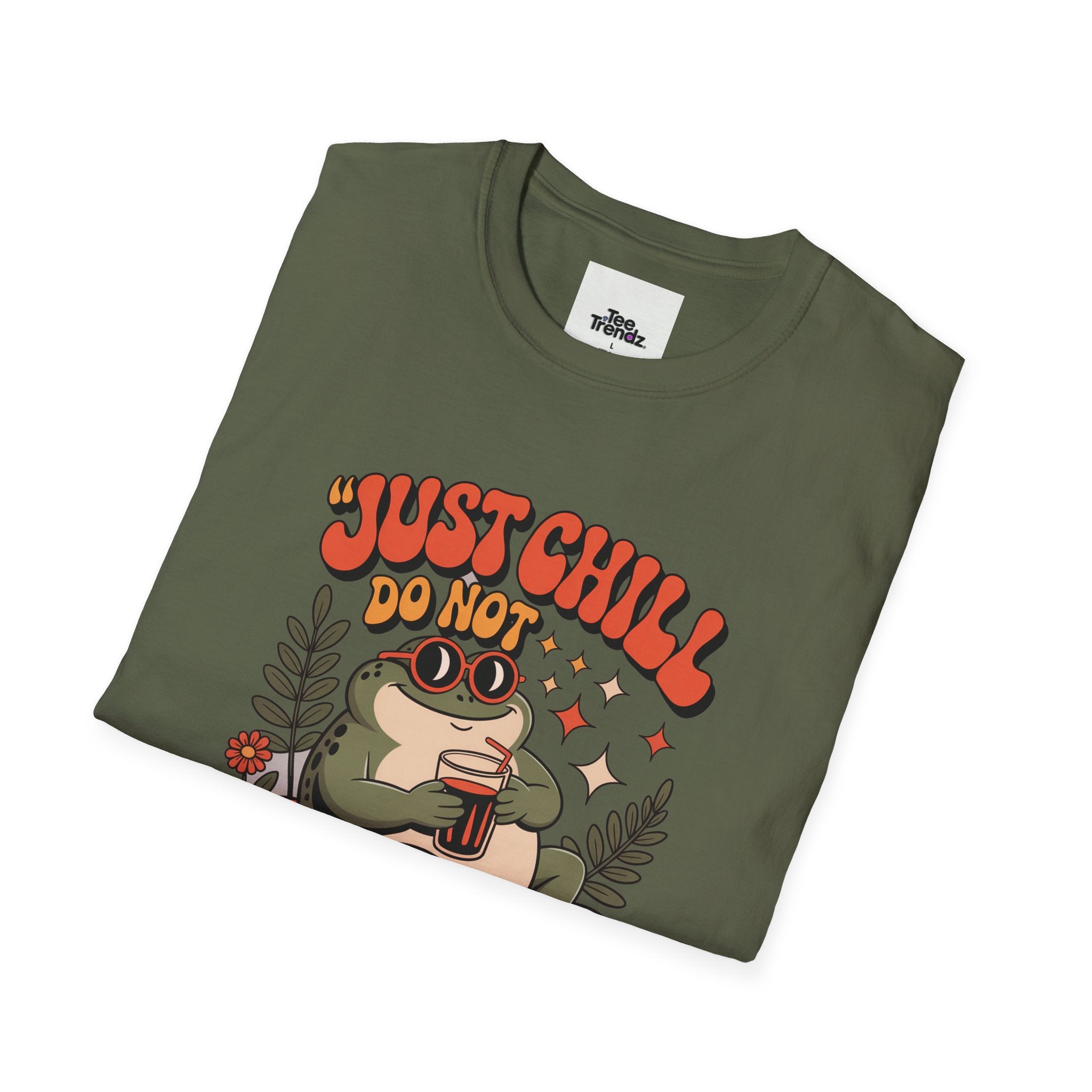 Just Chill Do Not Disturb T-Shirt — Relaxed Frog Graphic Tee