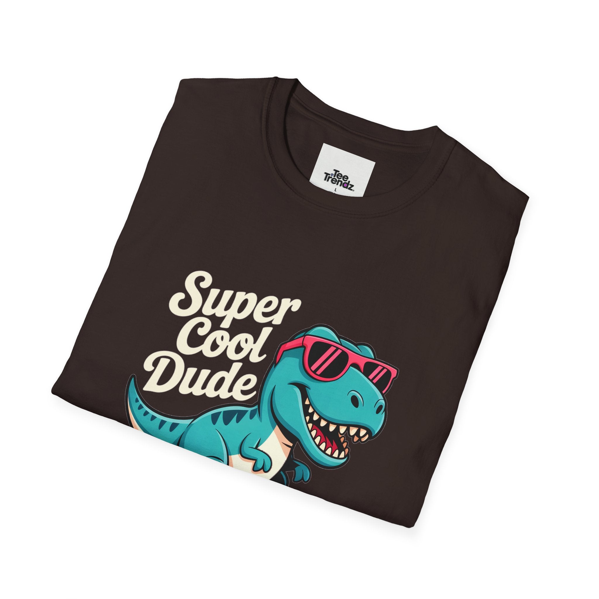 Kids Skateboard T‑Shirt — "Super Cool Dude" Dino Graphic Tee