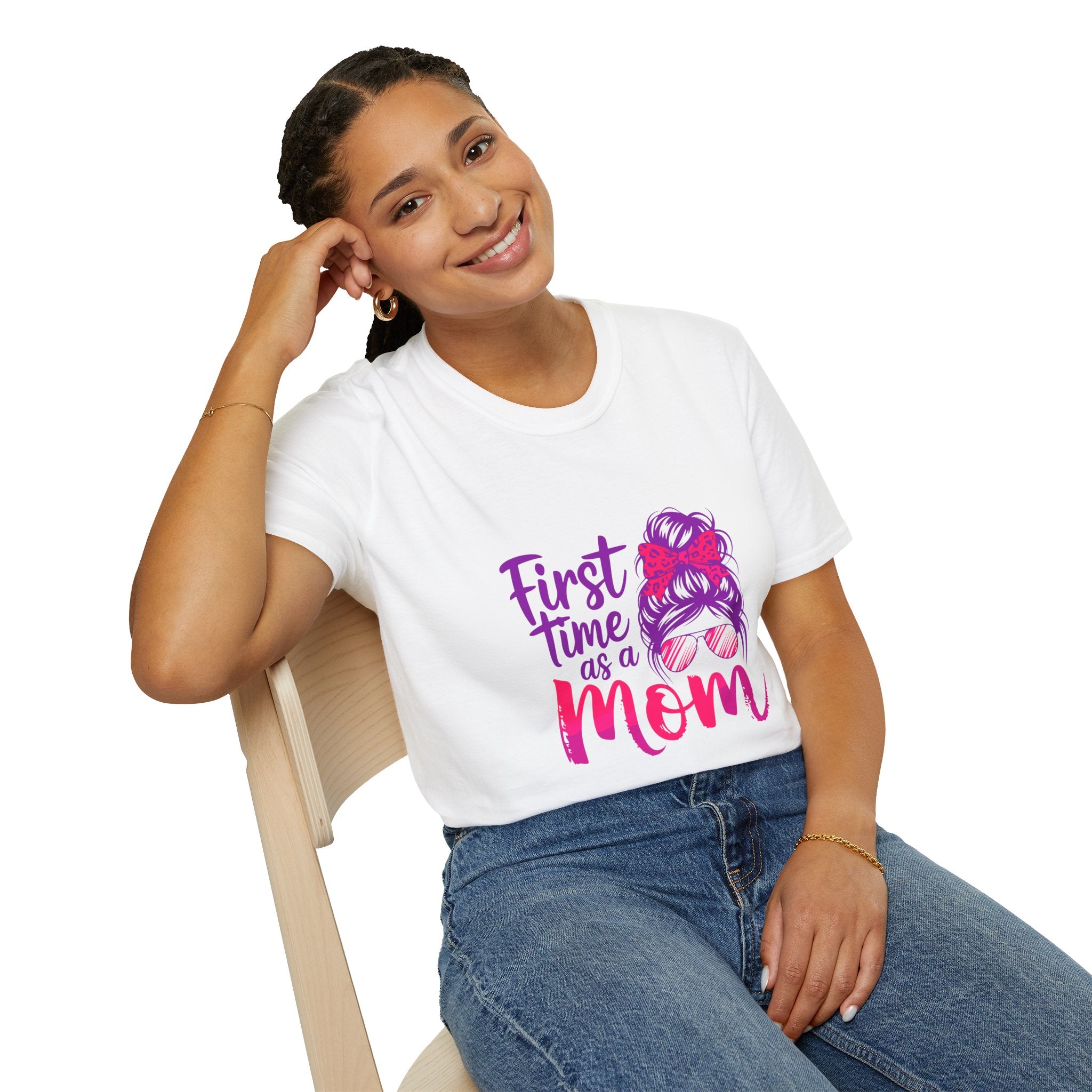 First Time as a Mom T-Shirt — New Mom Gift, Cute Mom Life Tee