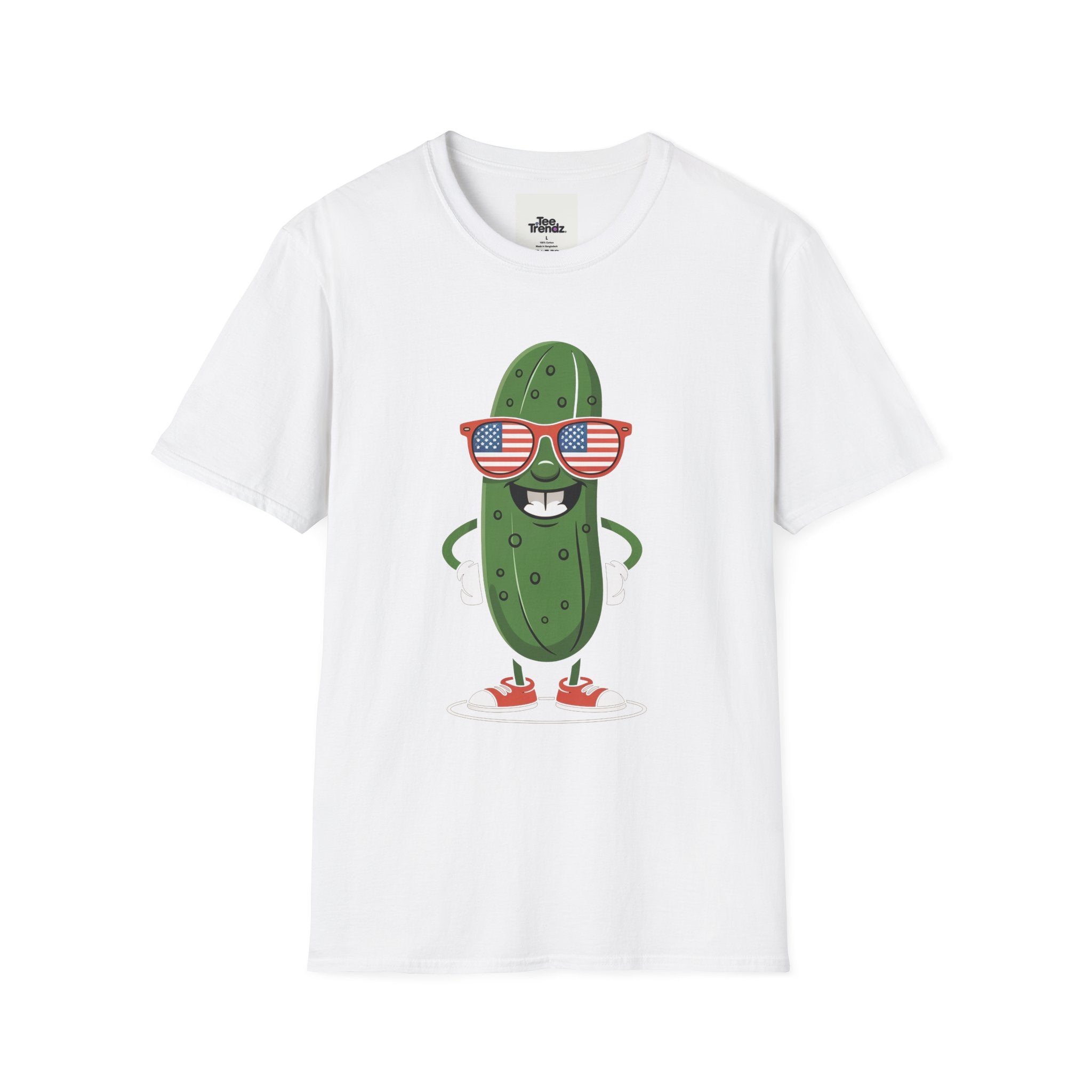 Patriotic Pickle T-Shirt — Cool Pickle with USA Sunglasses