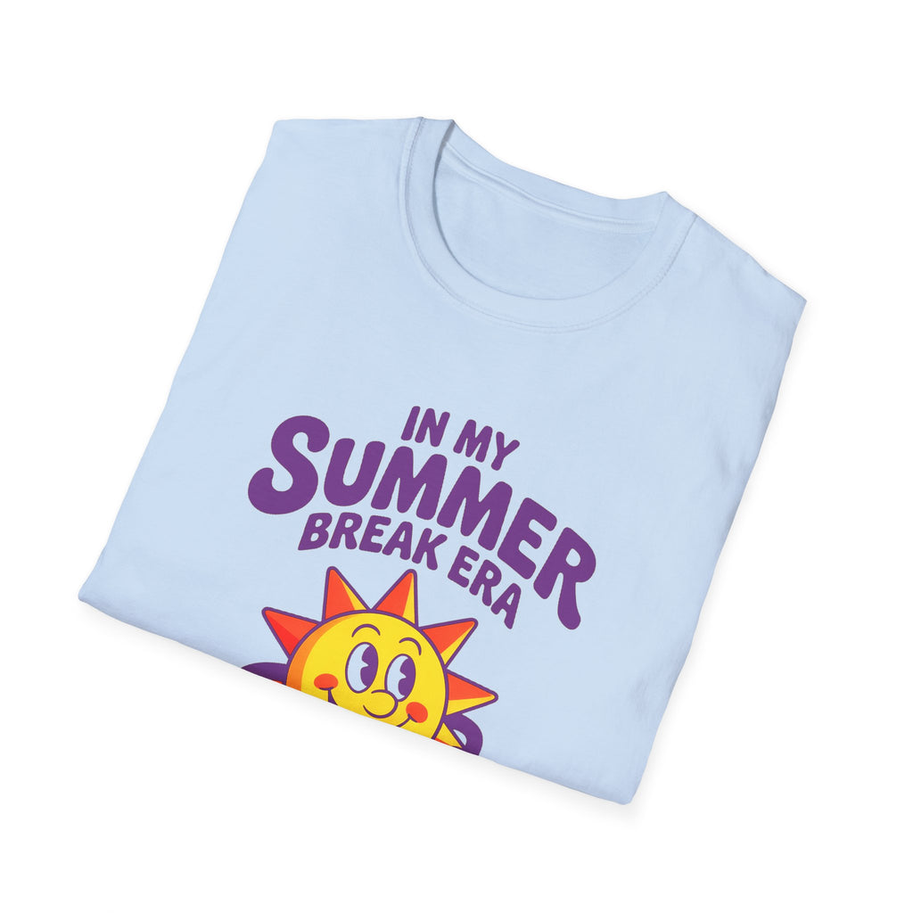 Summer Break Era T‑Shirt – Retro Smiling Sun Graphic