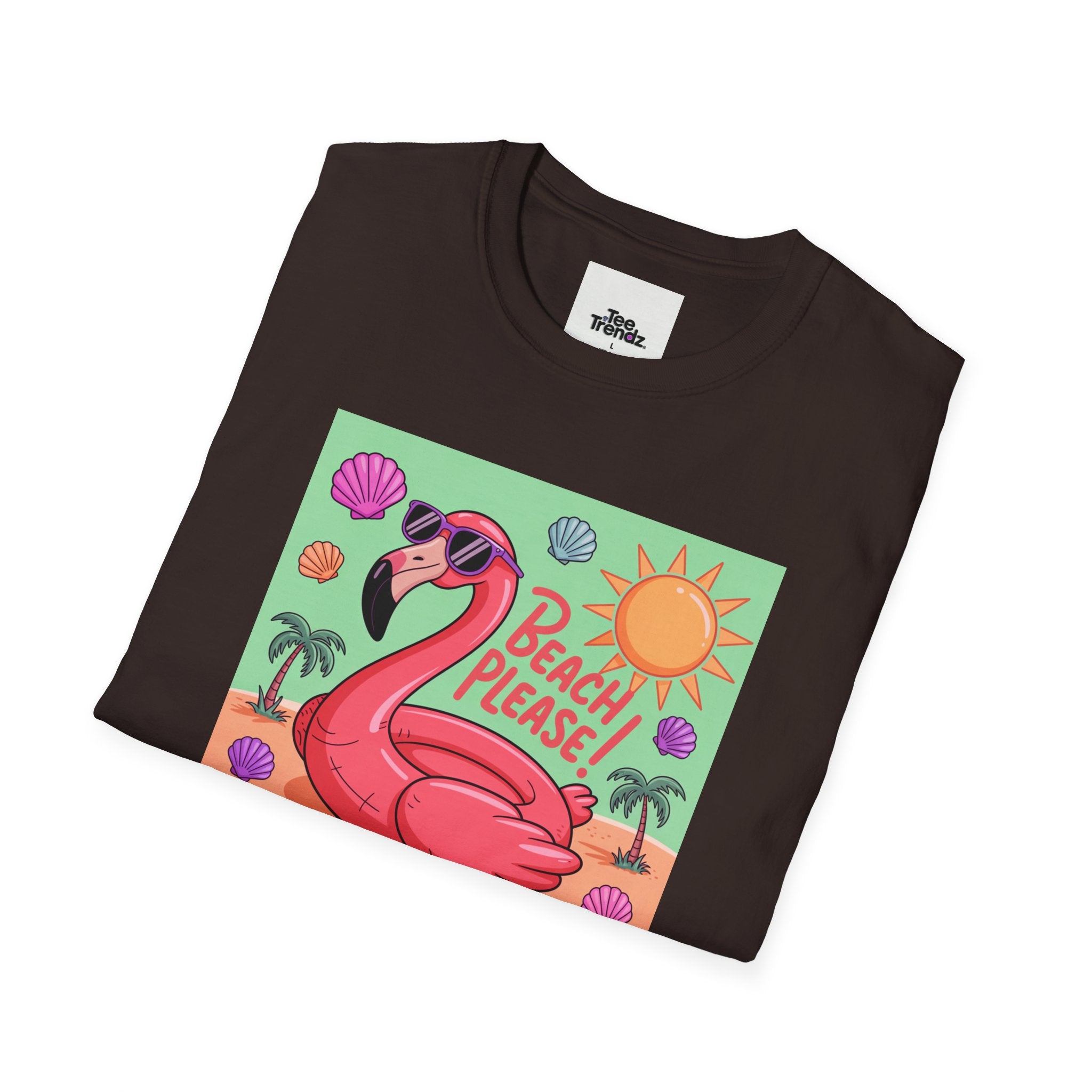 Beach Please Flamingo T-Shirt