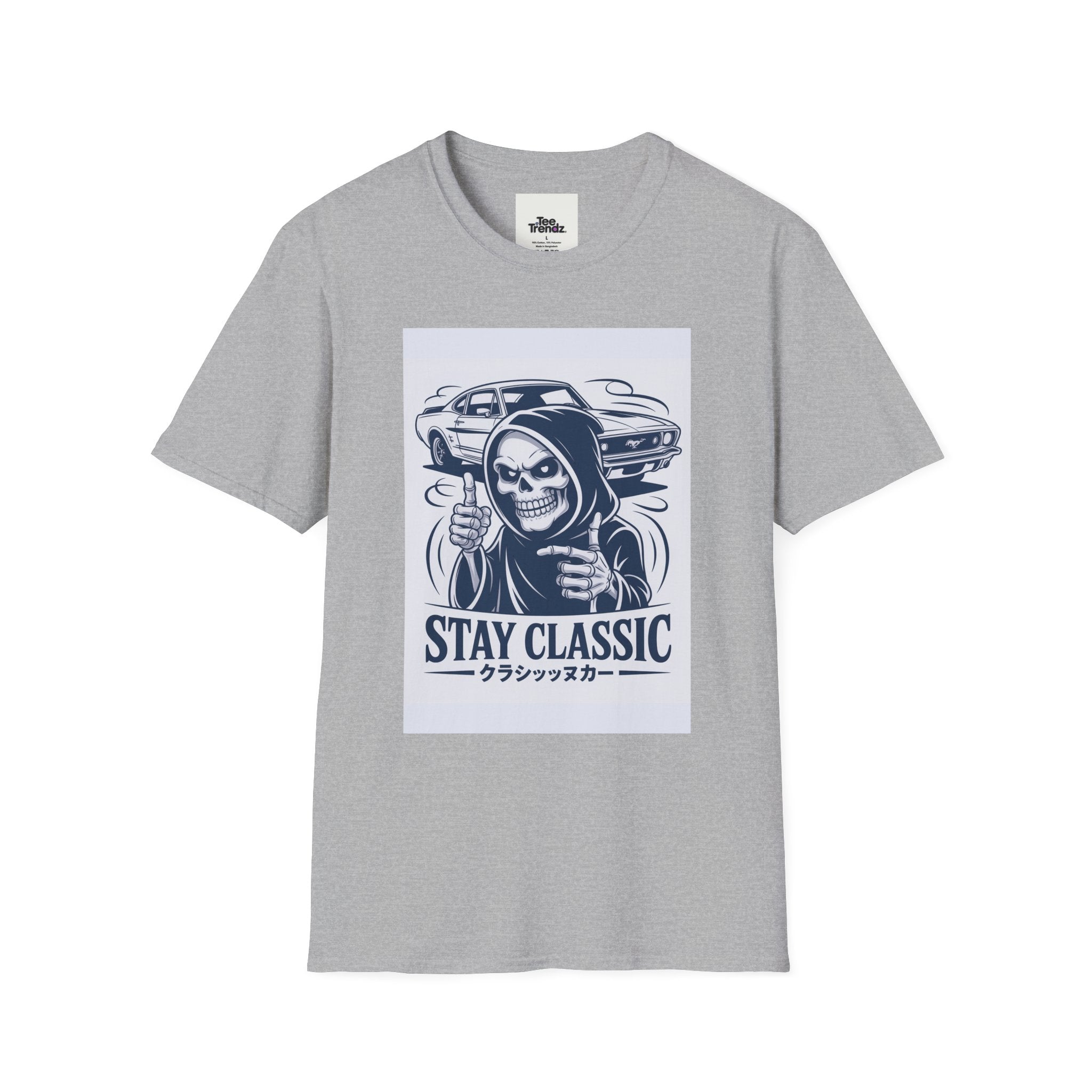Stay Classic Skull Car T-Shirt — Vintage Japanese Streetwear Tee