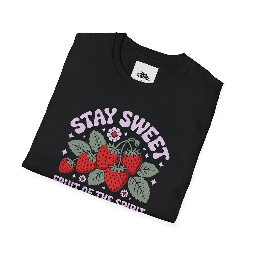 Stay Sweet Fruit of the Spirit T-Shirt — Strawberry Faith Graphic Tee