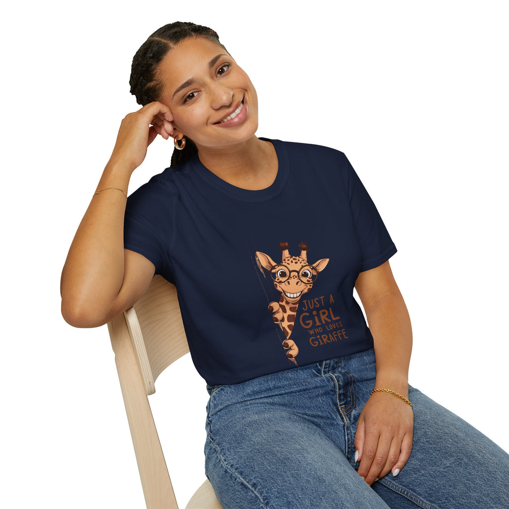 Giraffe Lover Tee — "Just a Girl Who Loves Giraffe" Cute Graphic T-Shirt