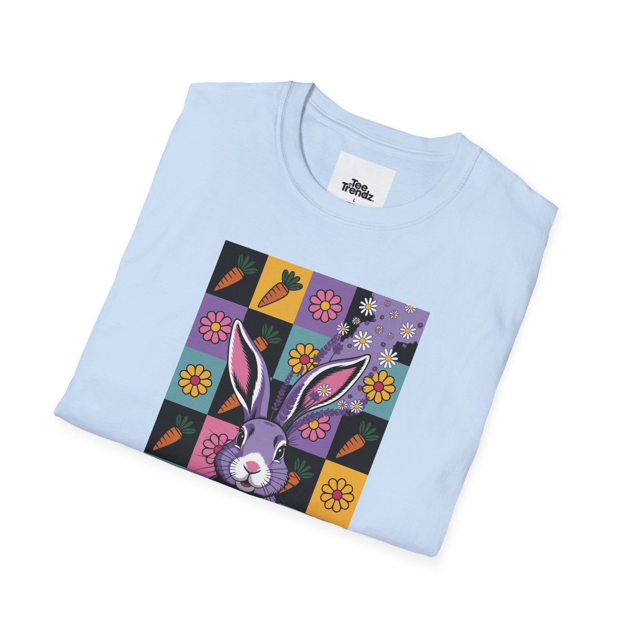 Easter Purple Bunny Art T-Shirt