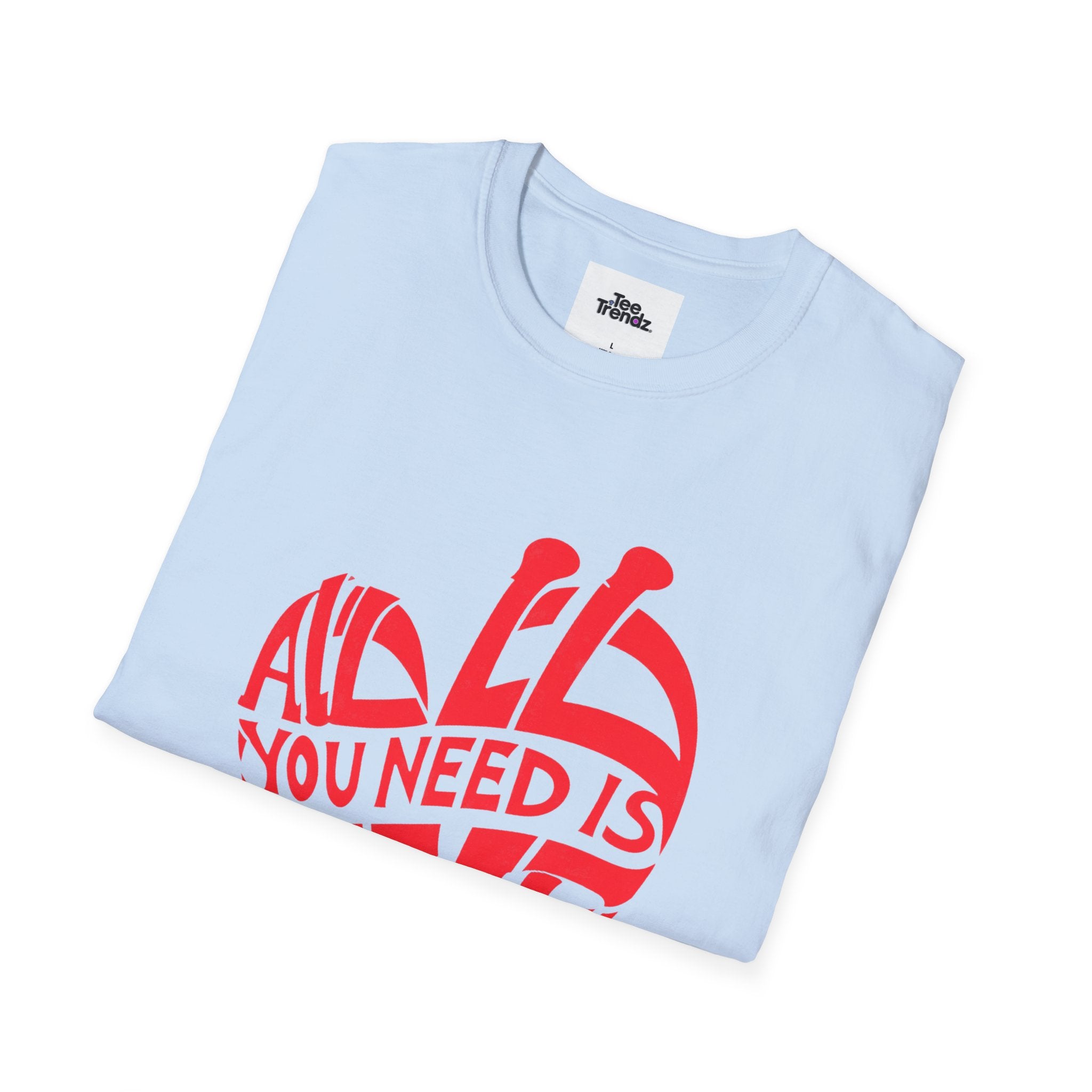 Love Heart T-Shirt — "All You Need Is Love" Retro Graphic