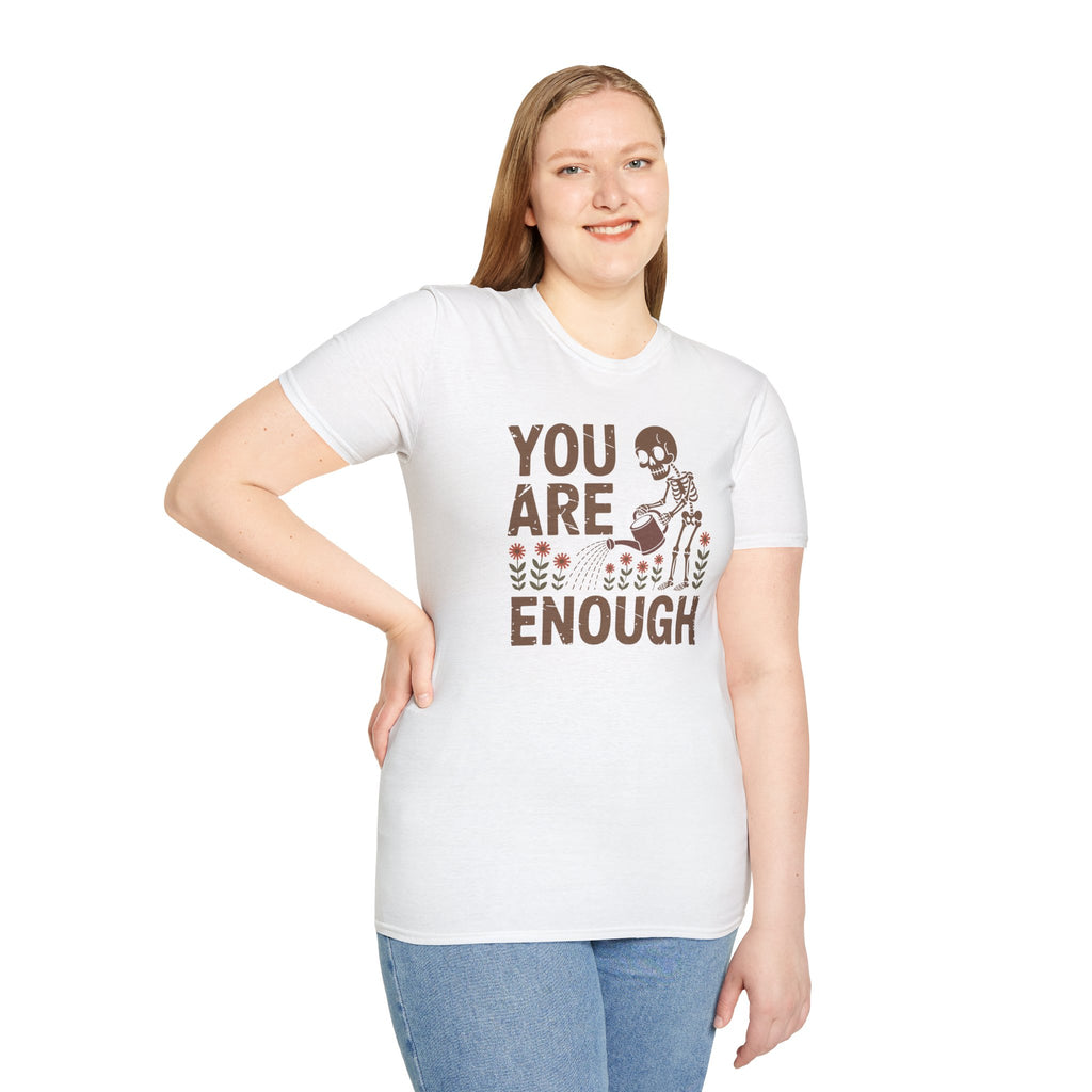 You Are Enough T-Shirt — Encouraging Floral Graphic Tee