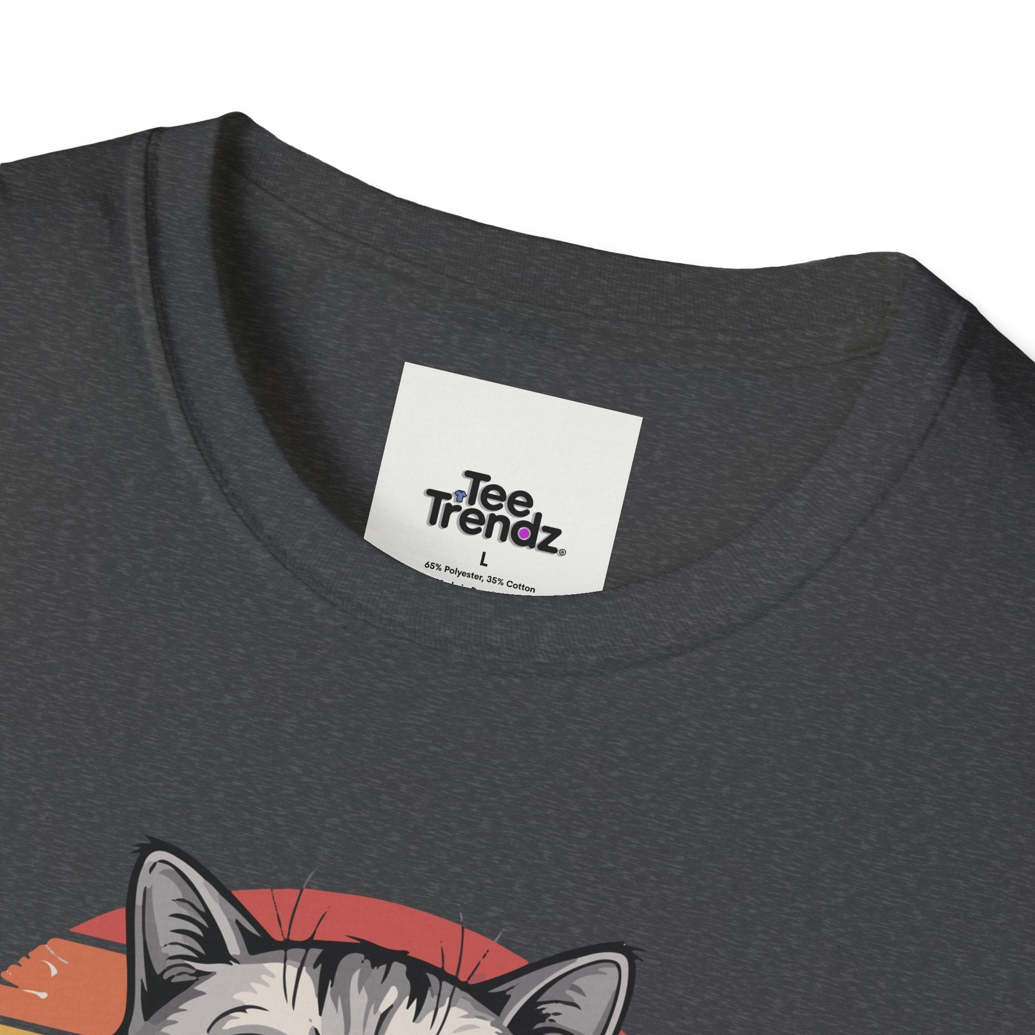 Fine… Cat T-Shirt — Retro Striped Cute Kitty Graphic Tee