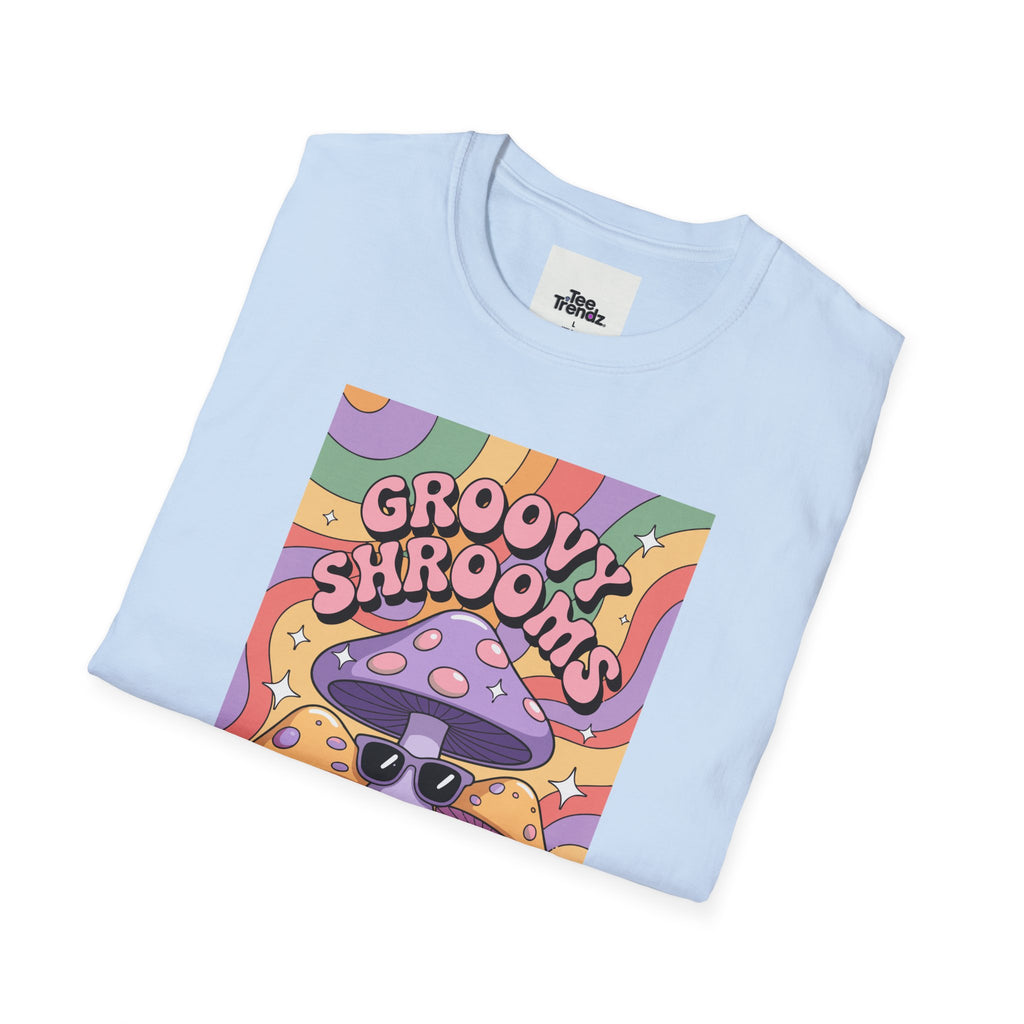 Groovy Shrooms T-Shirt – Retro Psychedelic Mushroom Tee