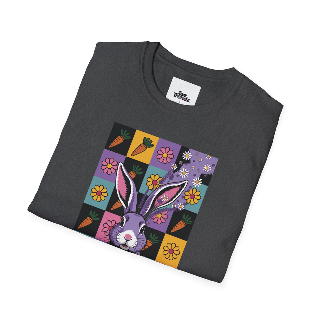Easter Purple Bunny Art T-Shirt