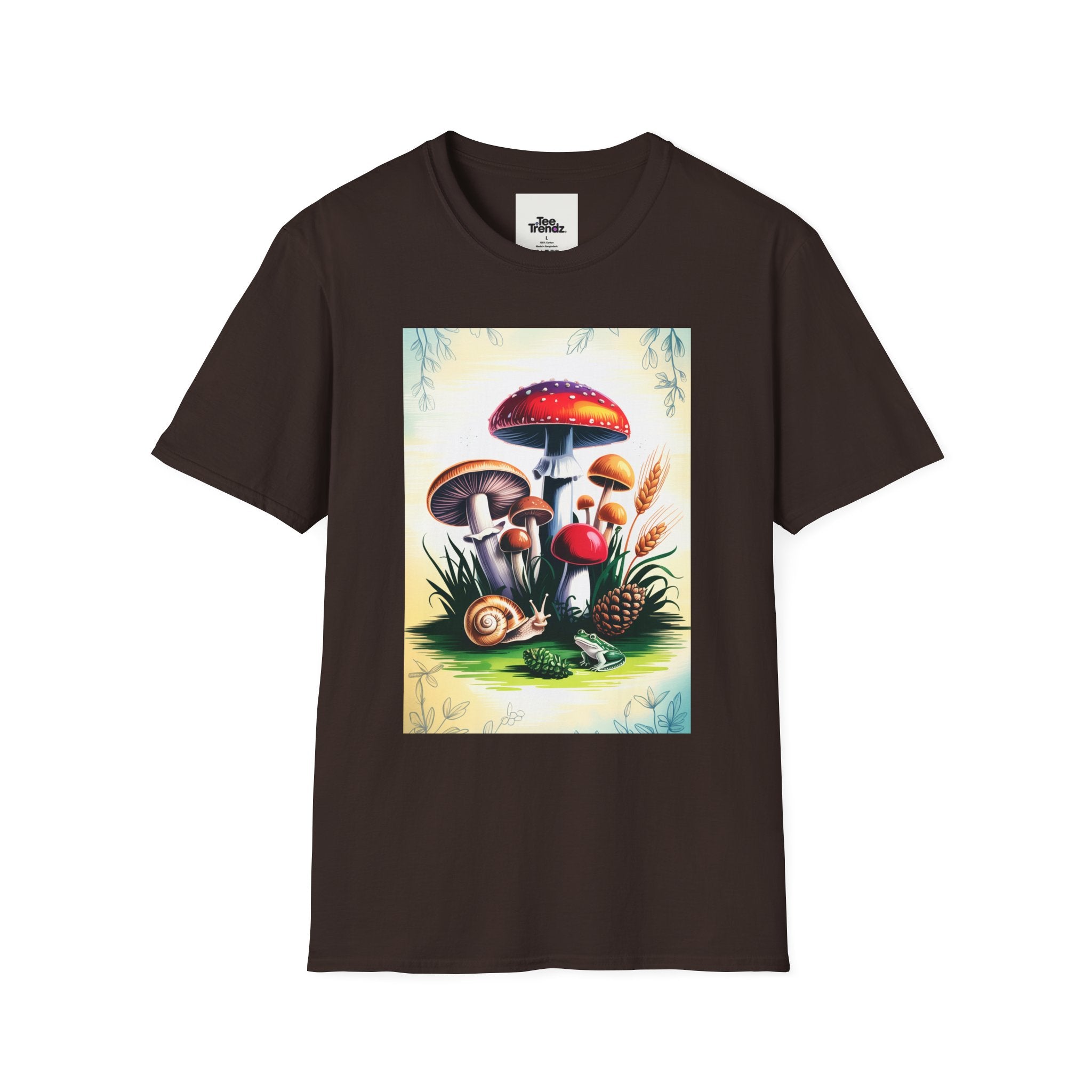 Mushroom Garden T-Shirt — Vintage Botanical Fungi Illustration