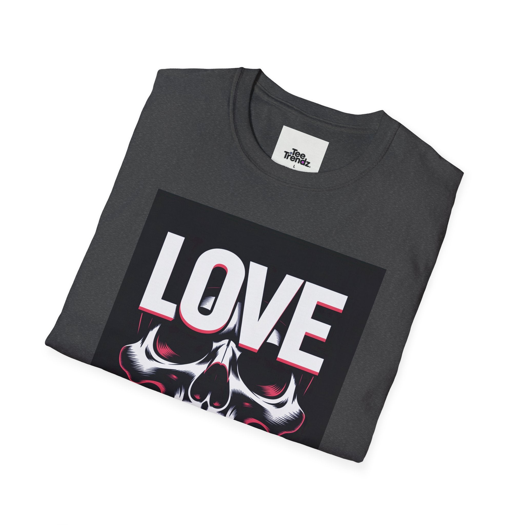 Love You Skull T-Shirt — Gothic Valentine Graphic Tee