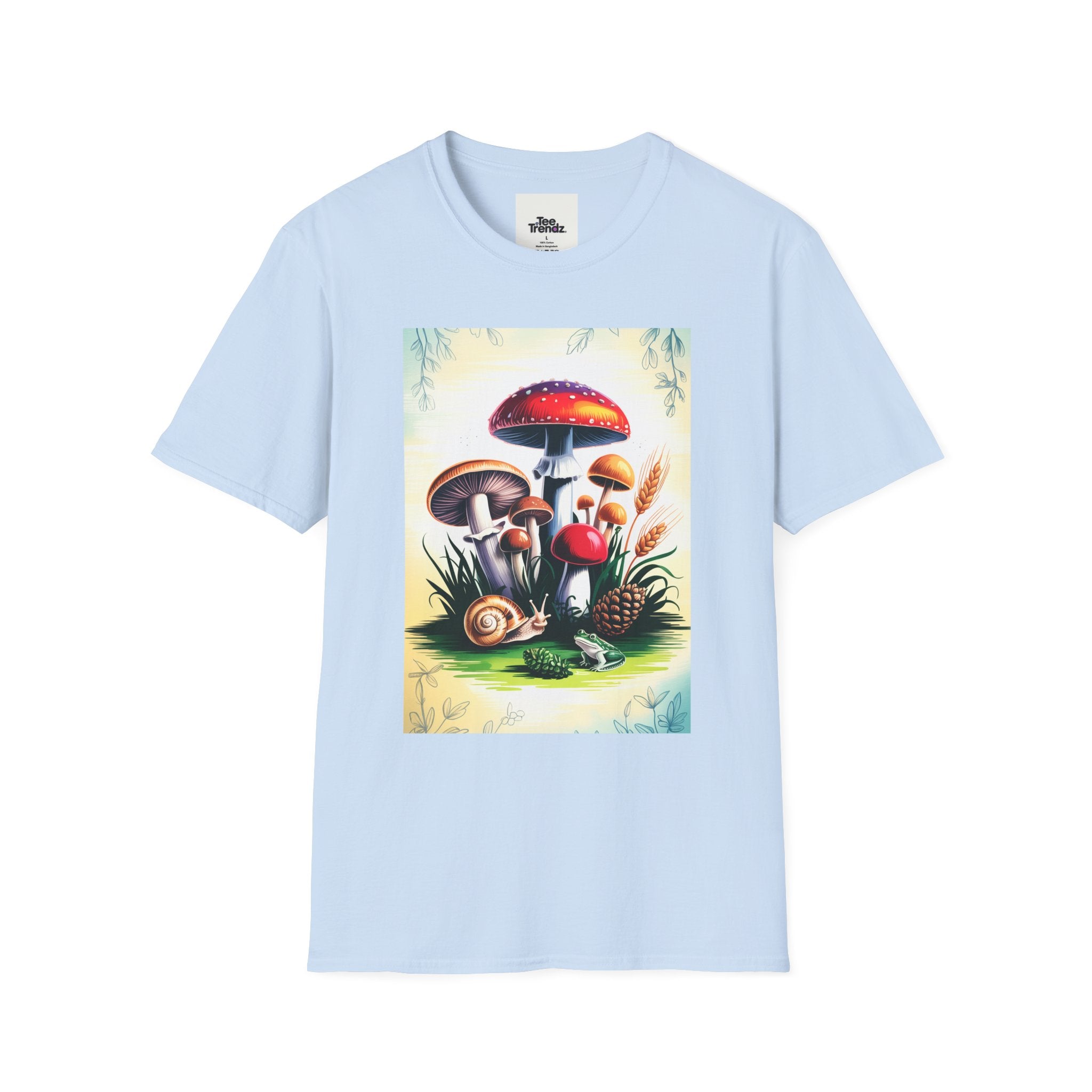 Mushroom Garden T-Shirt — Vintage Botanical Fungi Illustration
