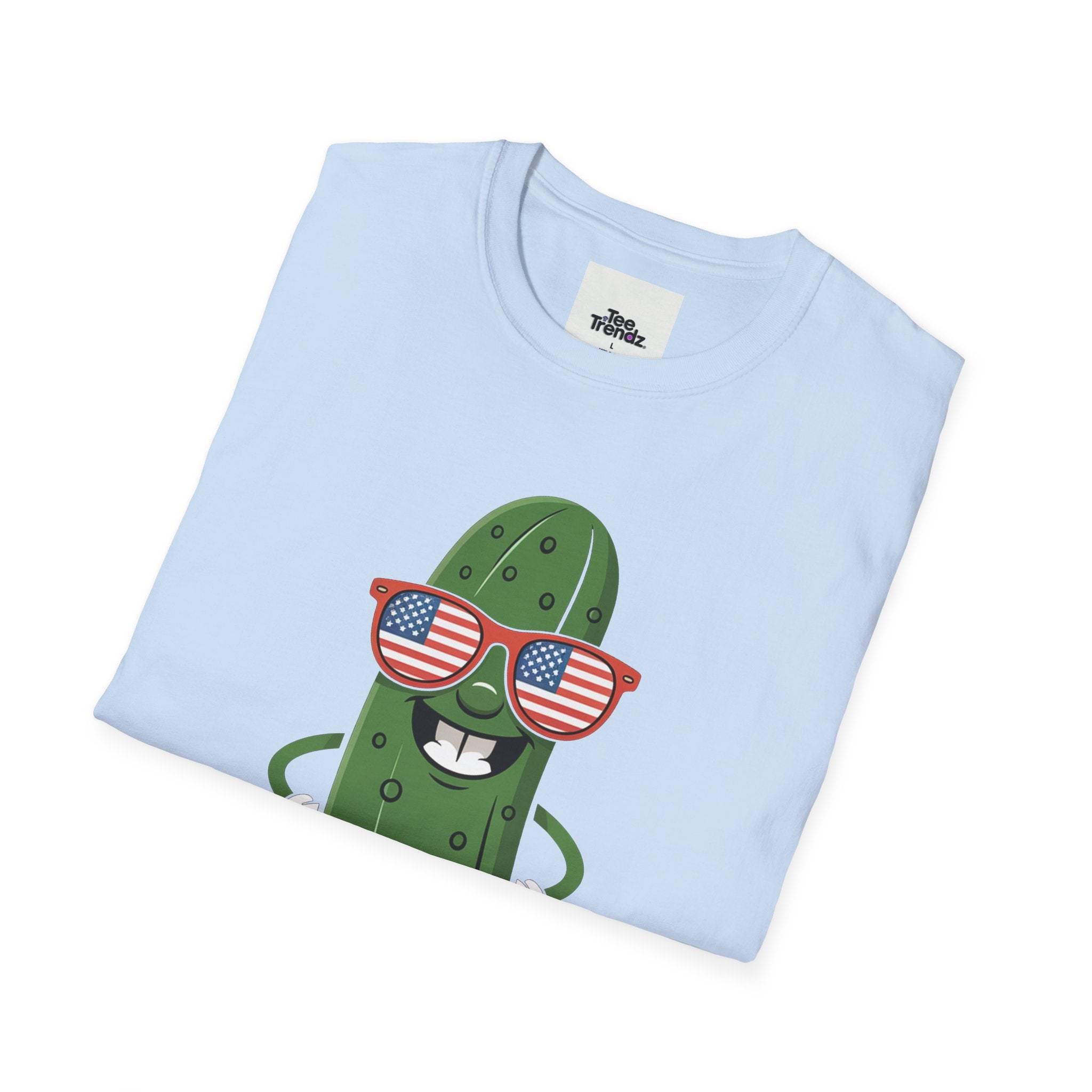 Patriotic Pickle T-Shirt — Cool Pickle with USA Sunglasses