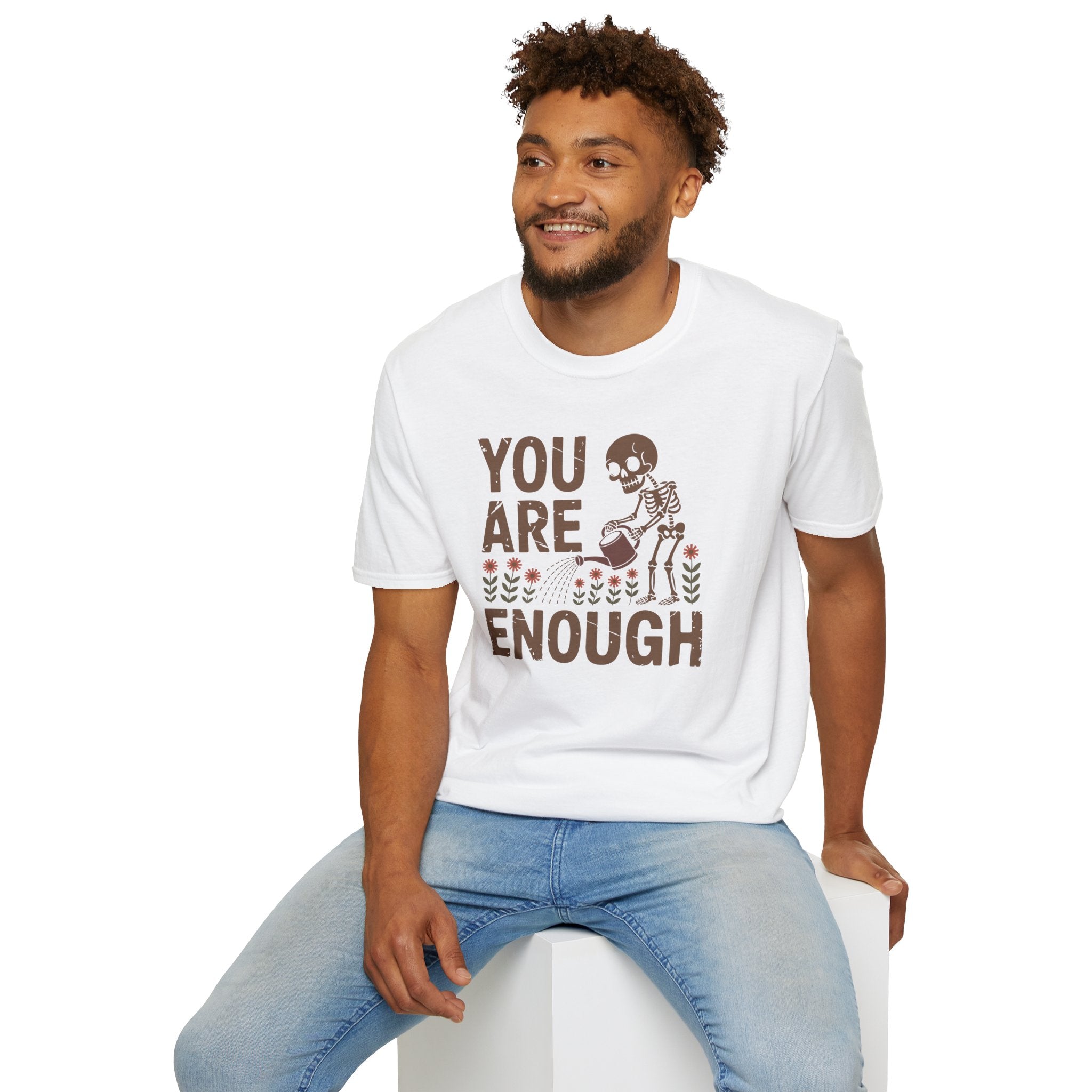 You Are Enough T-Shirt — Encouraging Floral Graphic Tee
