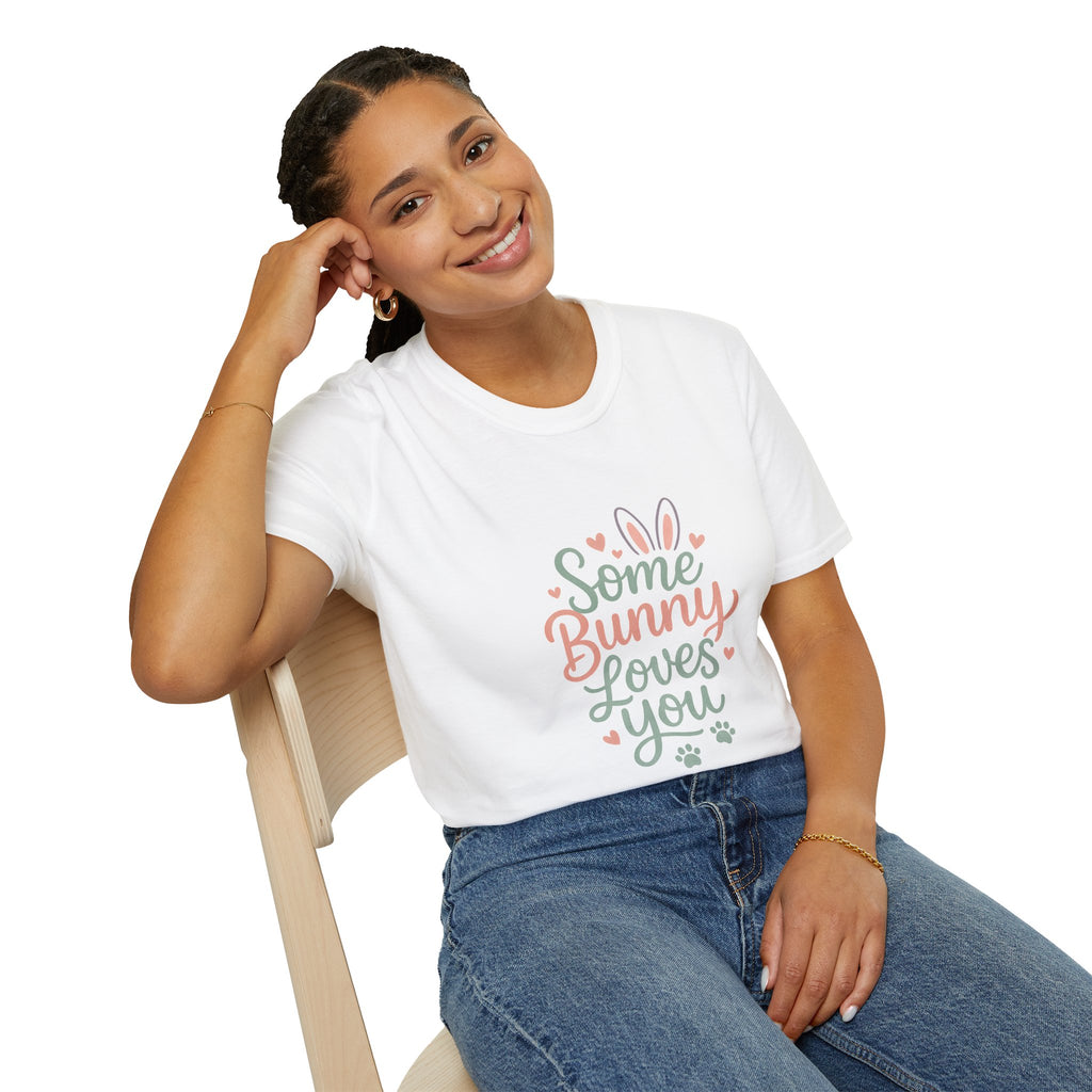 Some Bunny Loves You T-Shirt — Cute Easter Bunny Paw Print Tee